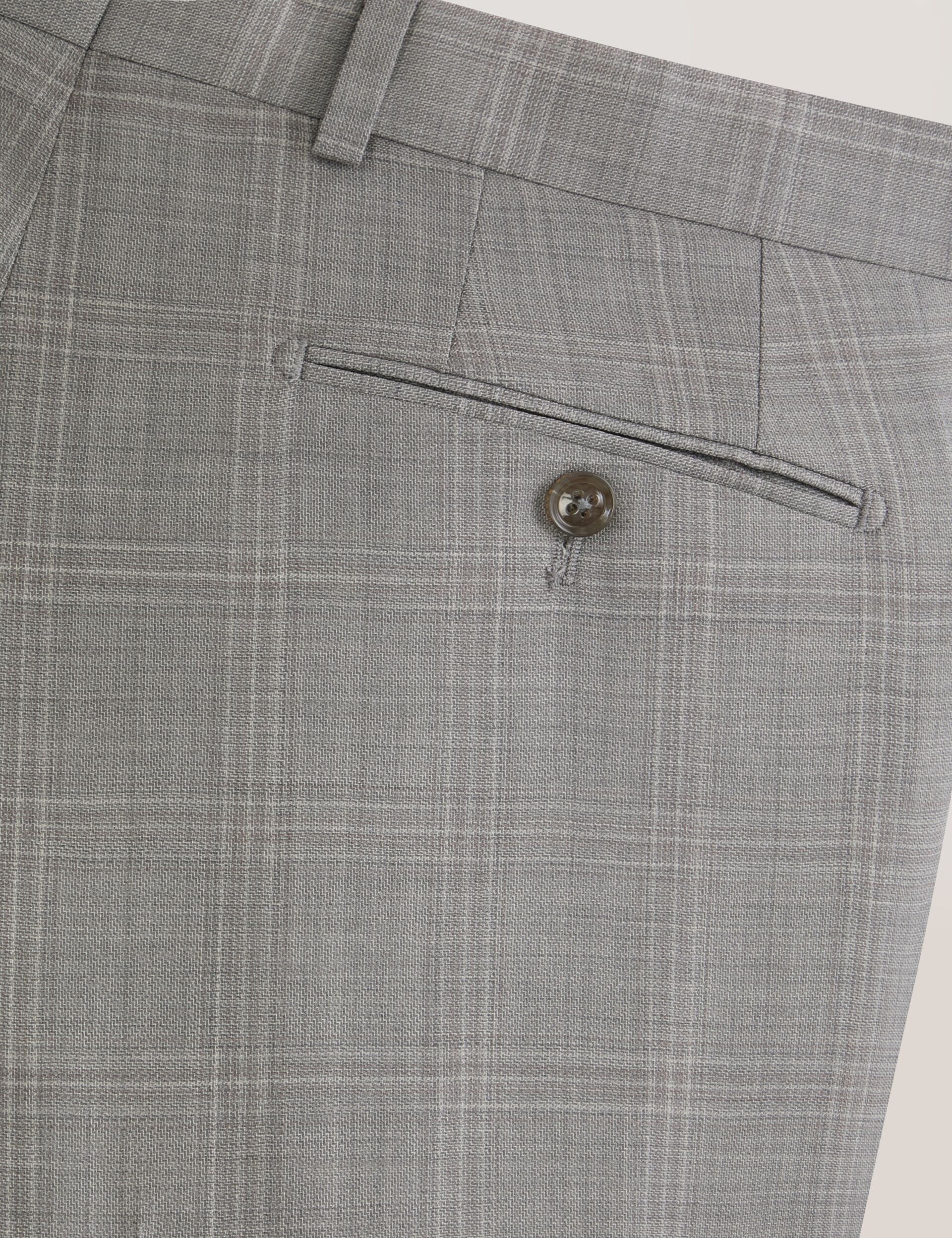 Men WINTER Soft Check Wool Modern Fit Suit Pants - Ted Baker