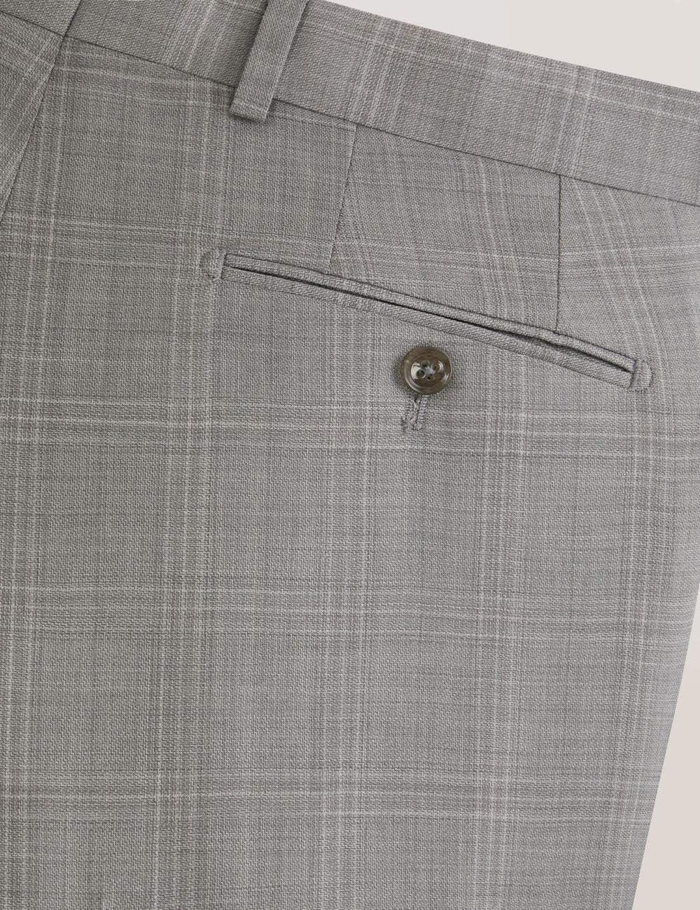 Men WINTER Soft Check Wool Modern Fit Suit Pants - Ted Baker