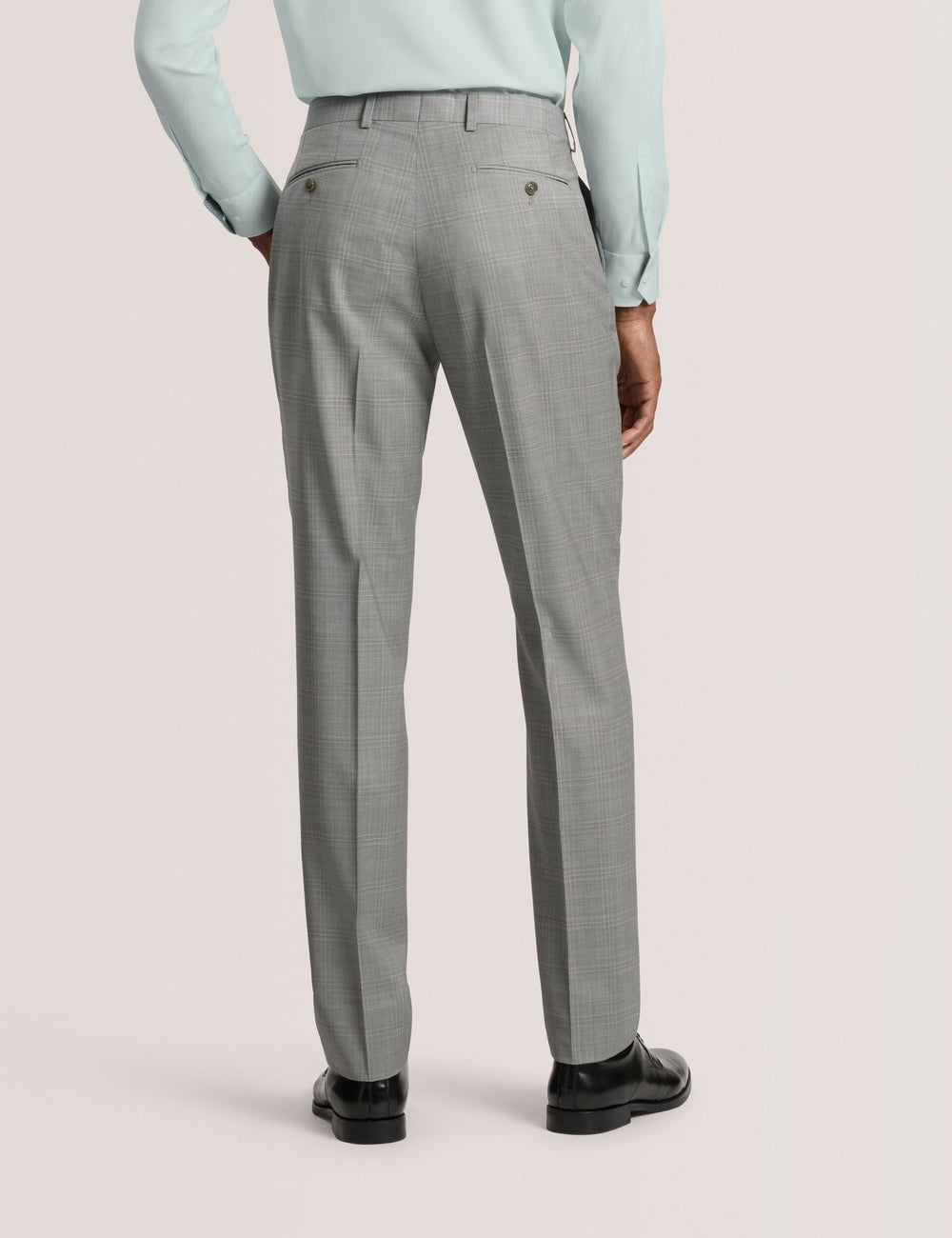 Men WINTER Soft Check Wool Modern Fit Suit Pants - Ted Baker