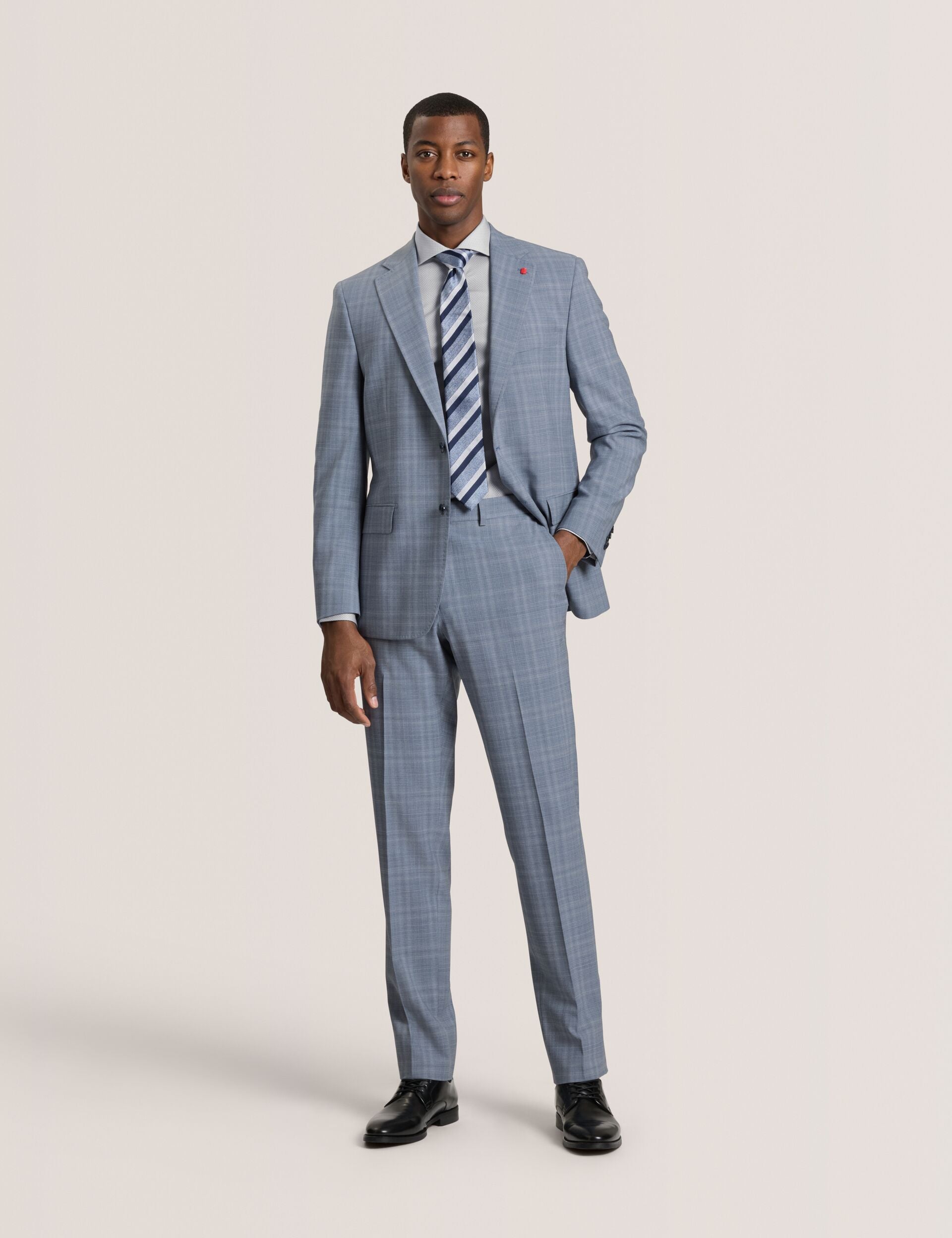 Men WINTER Soft Check Wool Modern Fit Suit Pants - Ted Baker