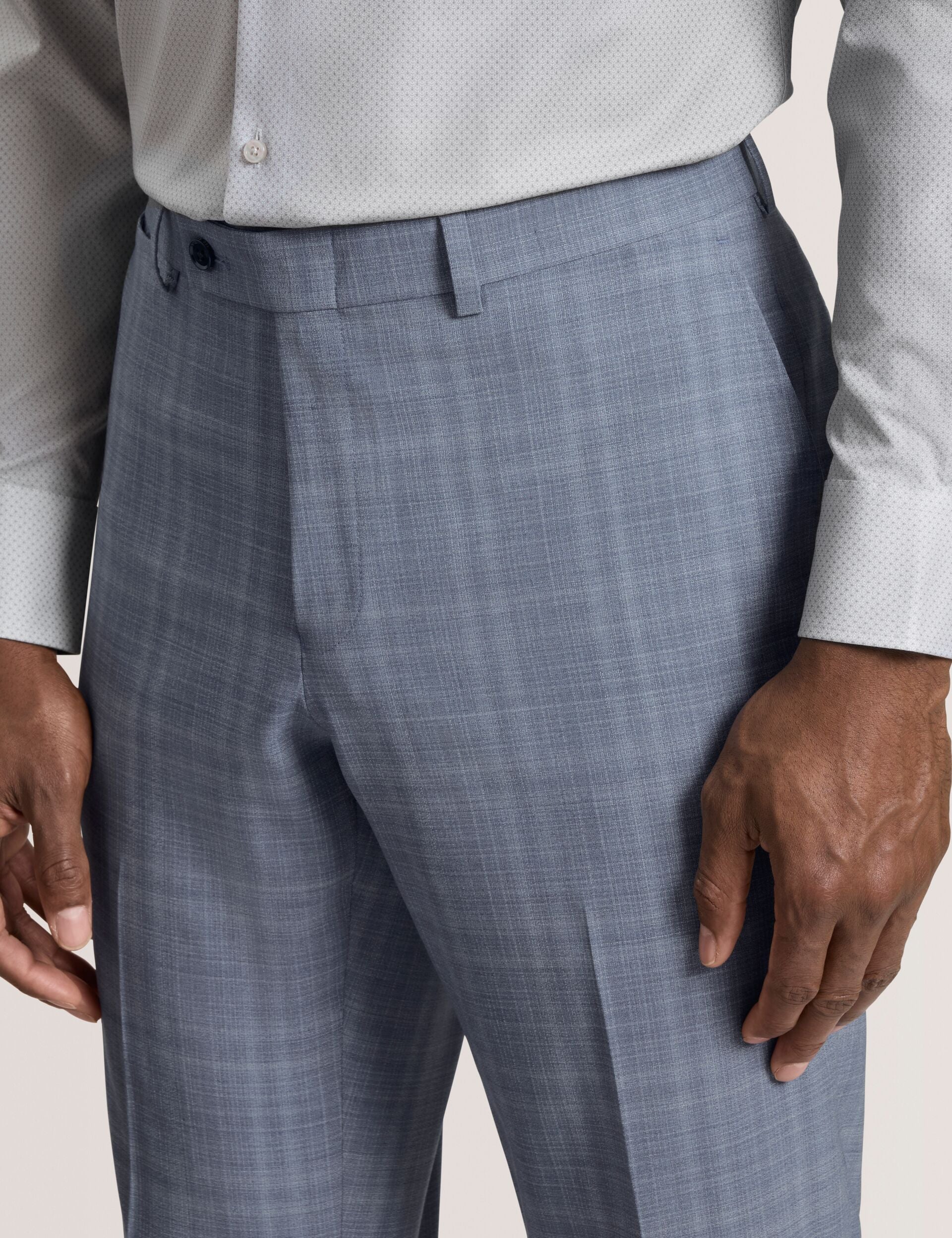 Men WINTER Soft Check Wool Modern Fit Suit Pants - Ted Baker