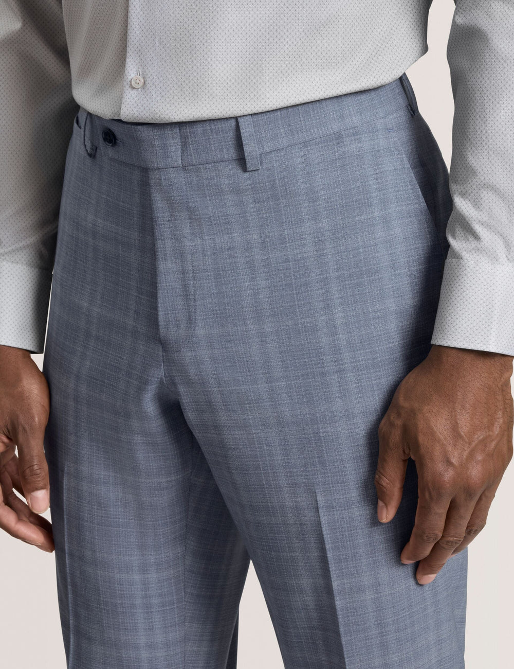 Men WINTER Soft Check Wool Modern Fit Suit Pants - Ted Baker