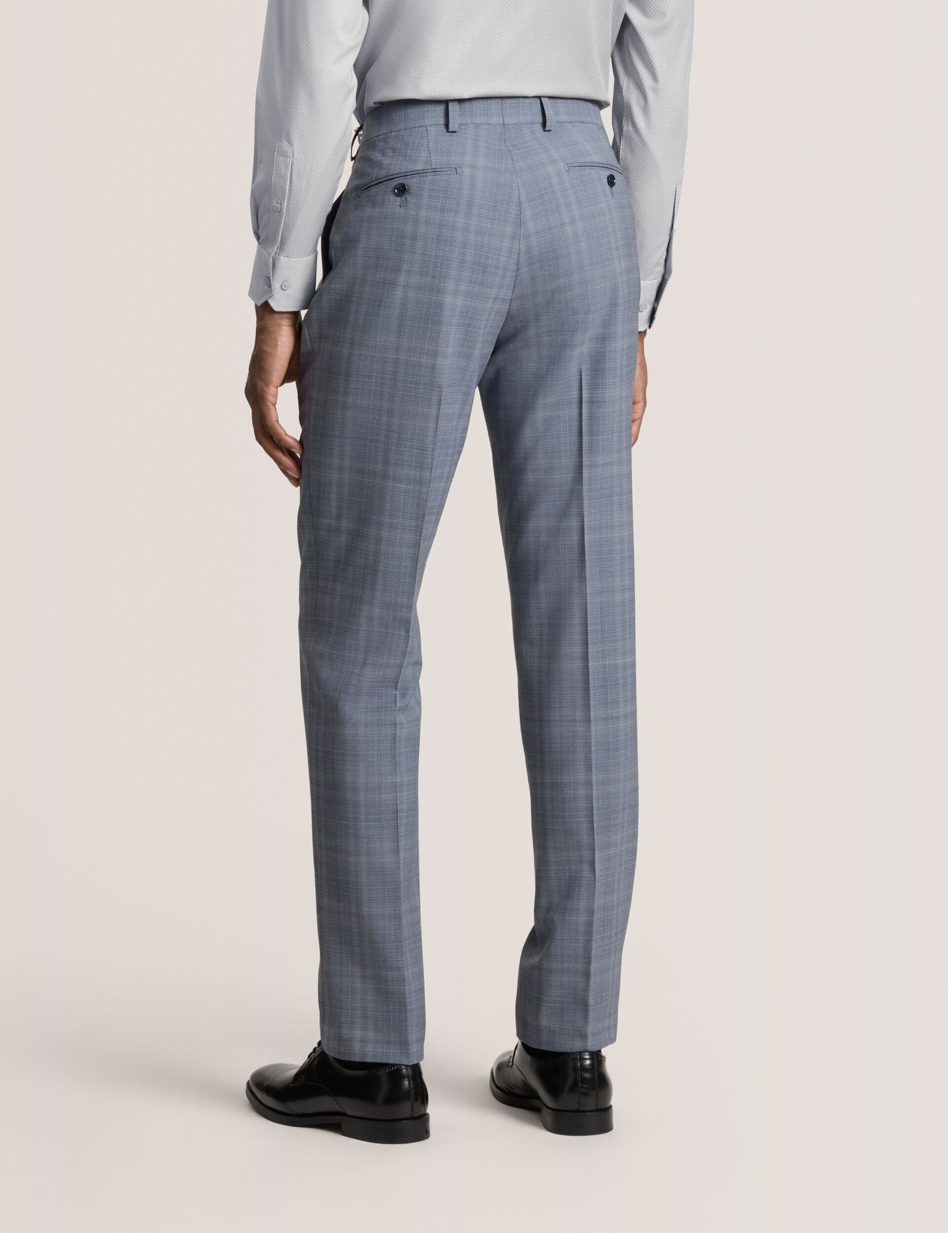 Men WINTER Soft Check Wool Modern Fit Suit Pants - Ted Baker