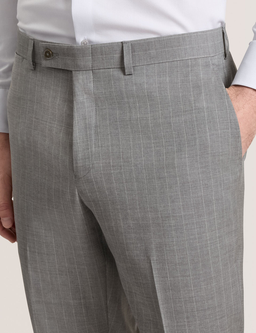 Men WINTER-STRIPE Striped Wool Modern Fit Suit Pants - Ted Baker