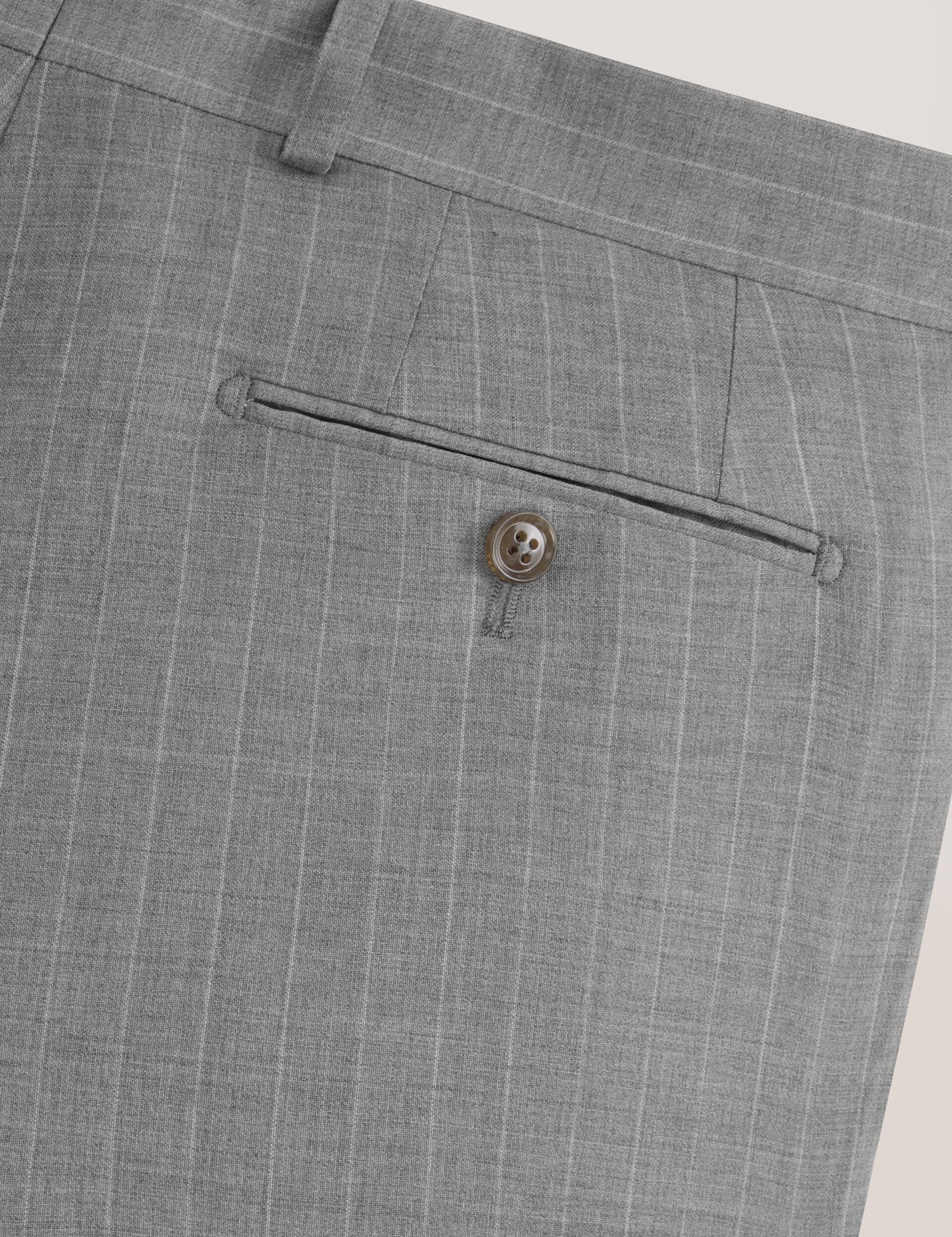 Men WINTER-STRIPE Striped Wool Modern Fit Suit Pants - Ted Baker
