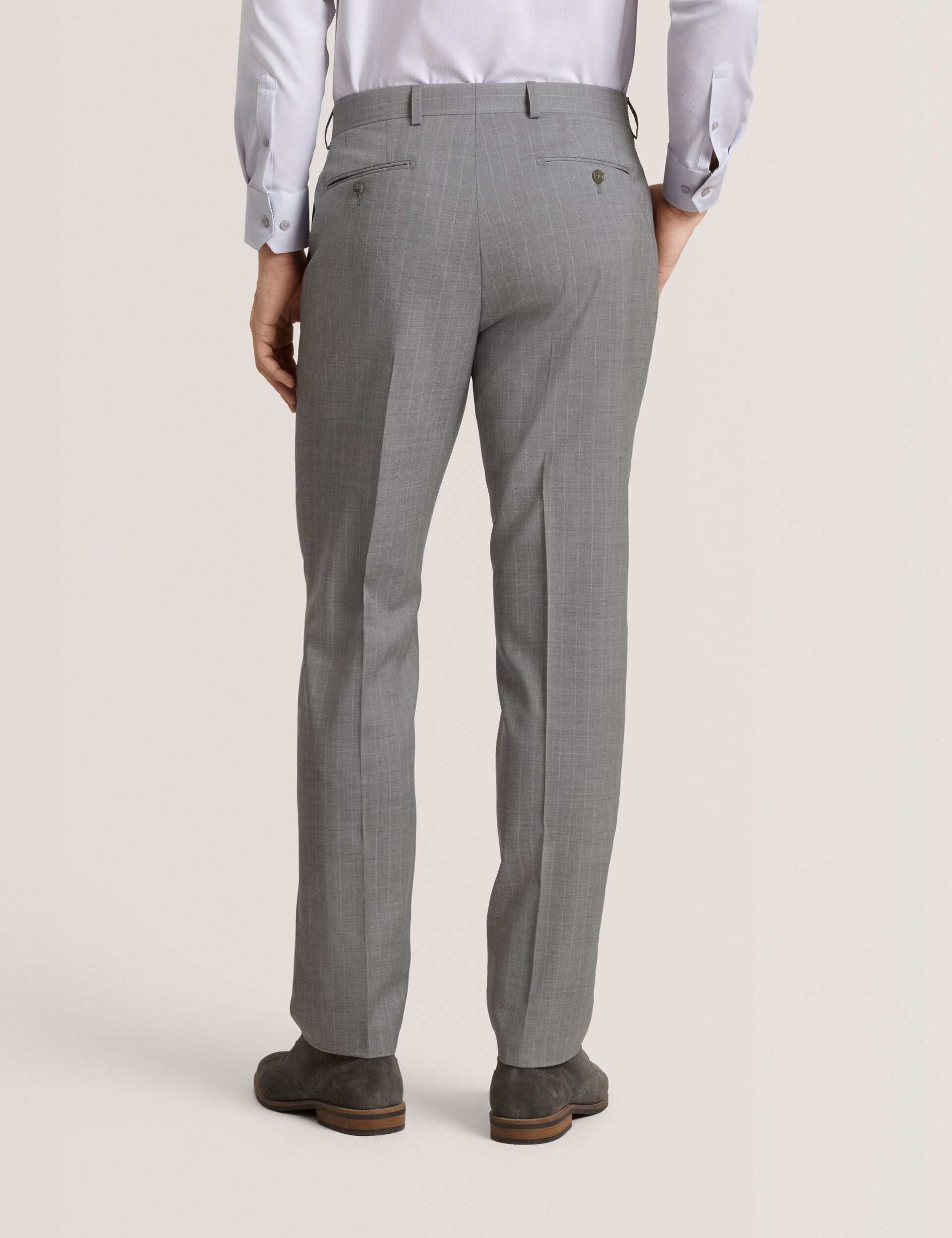 Men WINTER-STRIPE Striped Wool Modern Fit Suit Pants - Ted Baker