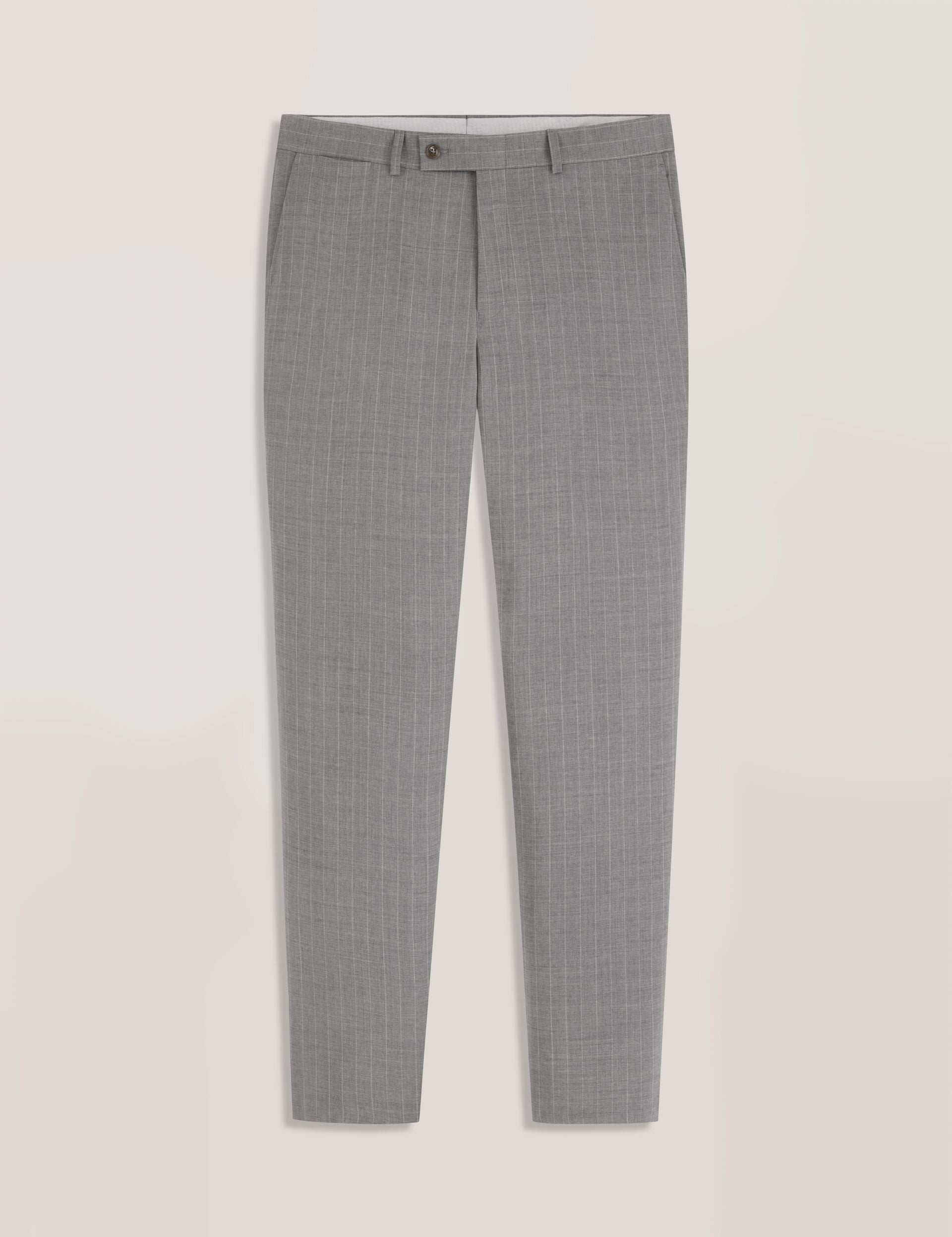 Men WINTER-STRIPE Striped Wool Modern Fit Suit Pants - Ted Baker