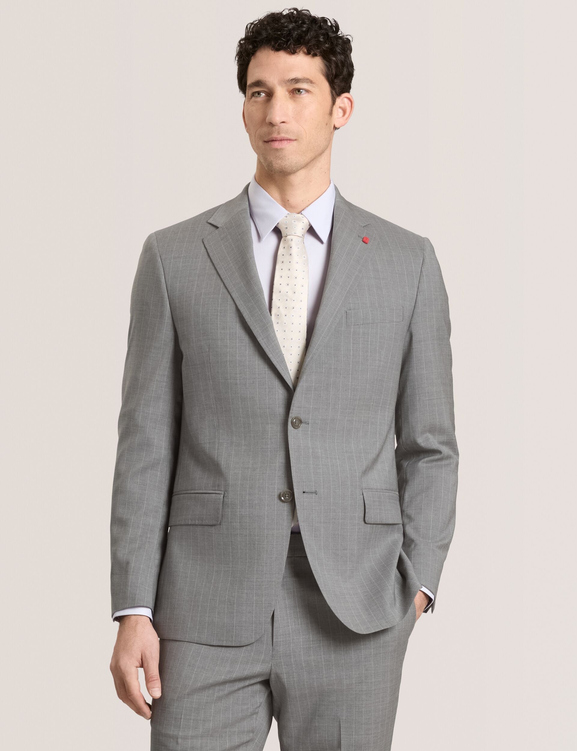 Men WRIGHT-STRIPE Striped Wool Modern Fit Suit Jacket - Ted Baker