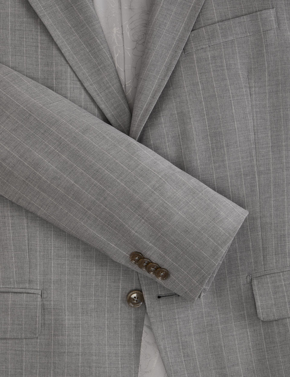 Men WRIGHT-STRIPE Striped Wool Modern Fit Suit Jacket - Ted Baker