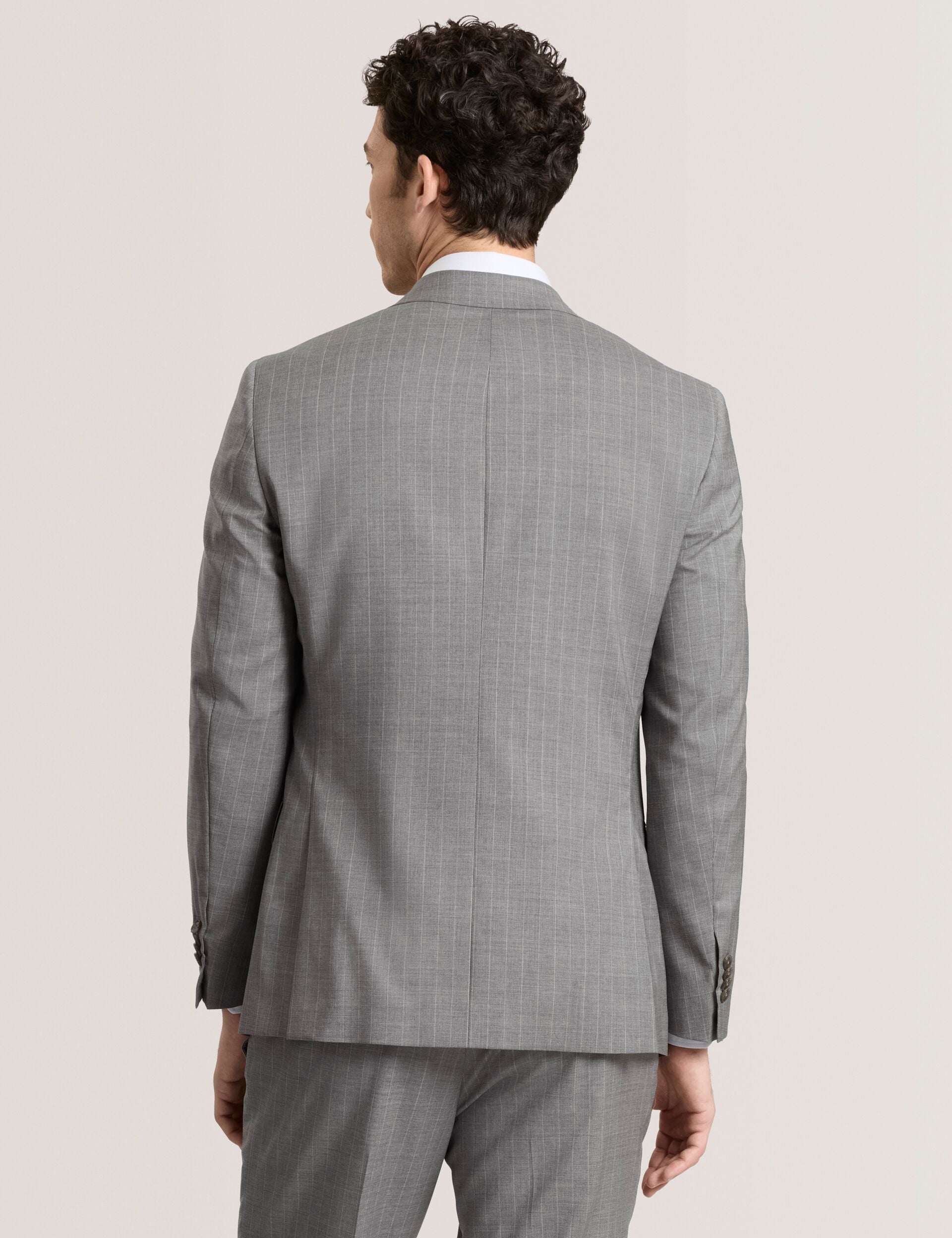Men WRIGHT-STRIPE Striped Wool Modern Fit Suit Jacket - Ted Baker