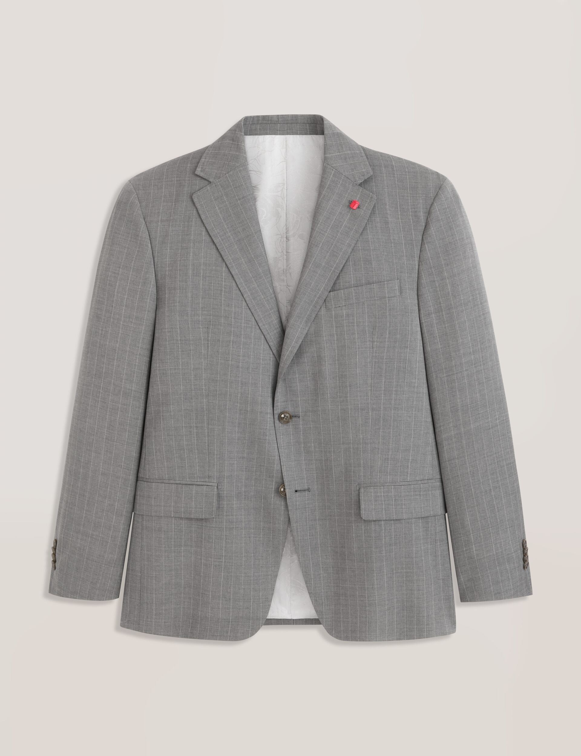 Men WRIGHT-STRIPE Striped Wool Modern Fit Suit Jacket - Ted Baker