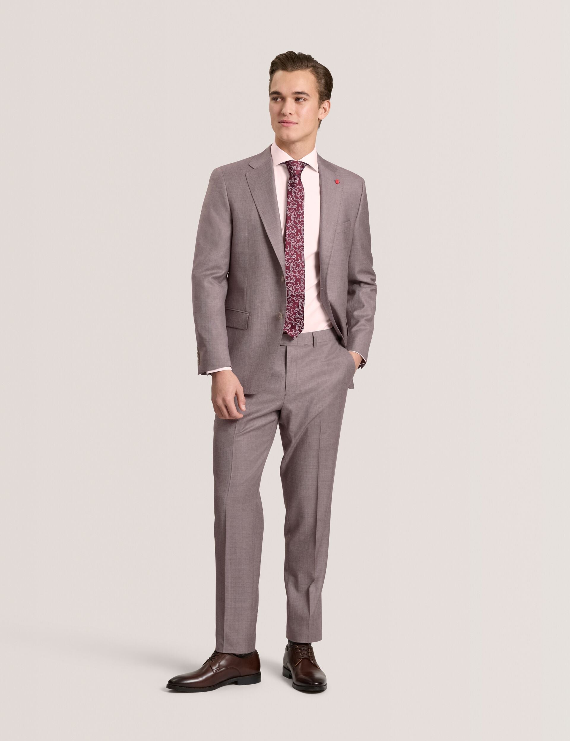 Men WINTER Sharkskin Wool Modern Fit Suit Pants - Ted Baker