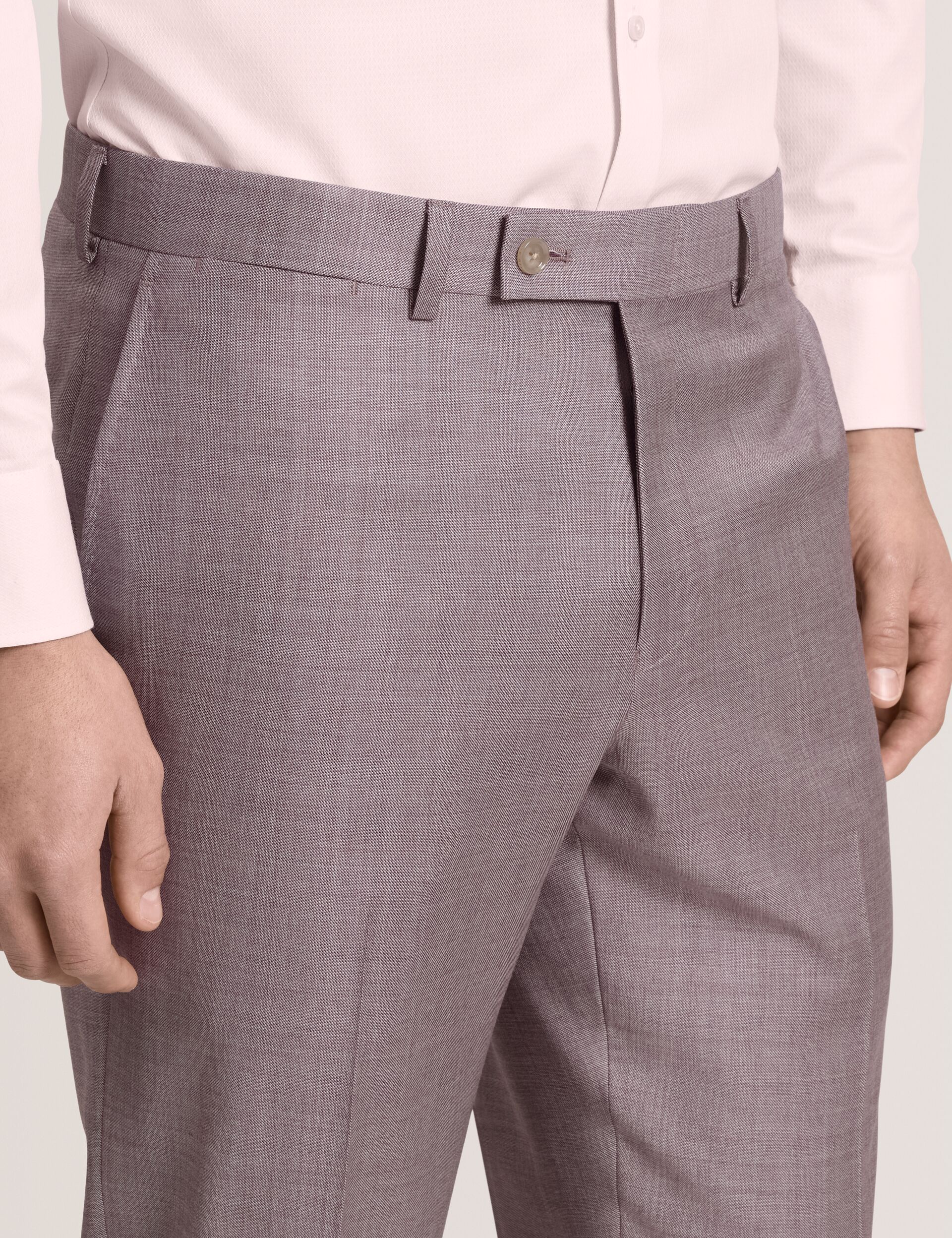 Men WINTER Sharkskin Wool Modern Fit Suit Pants - Ted Baker