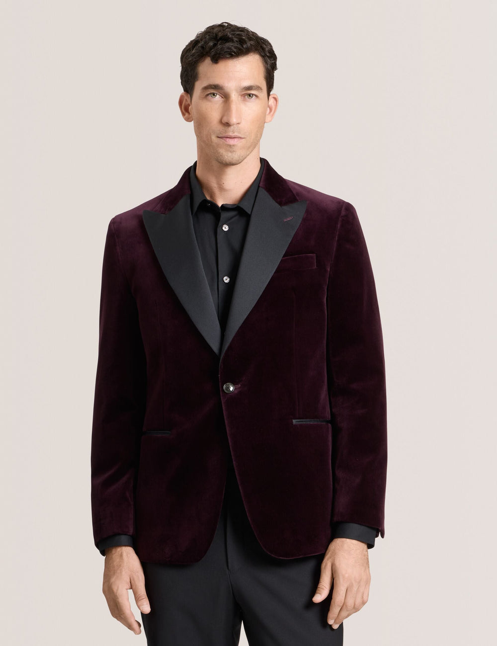 Men WEBSTER Velvet Single Breasted Tuxedo Jacket - Ted Baker
