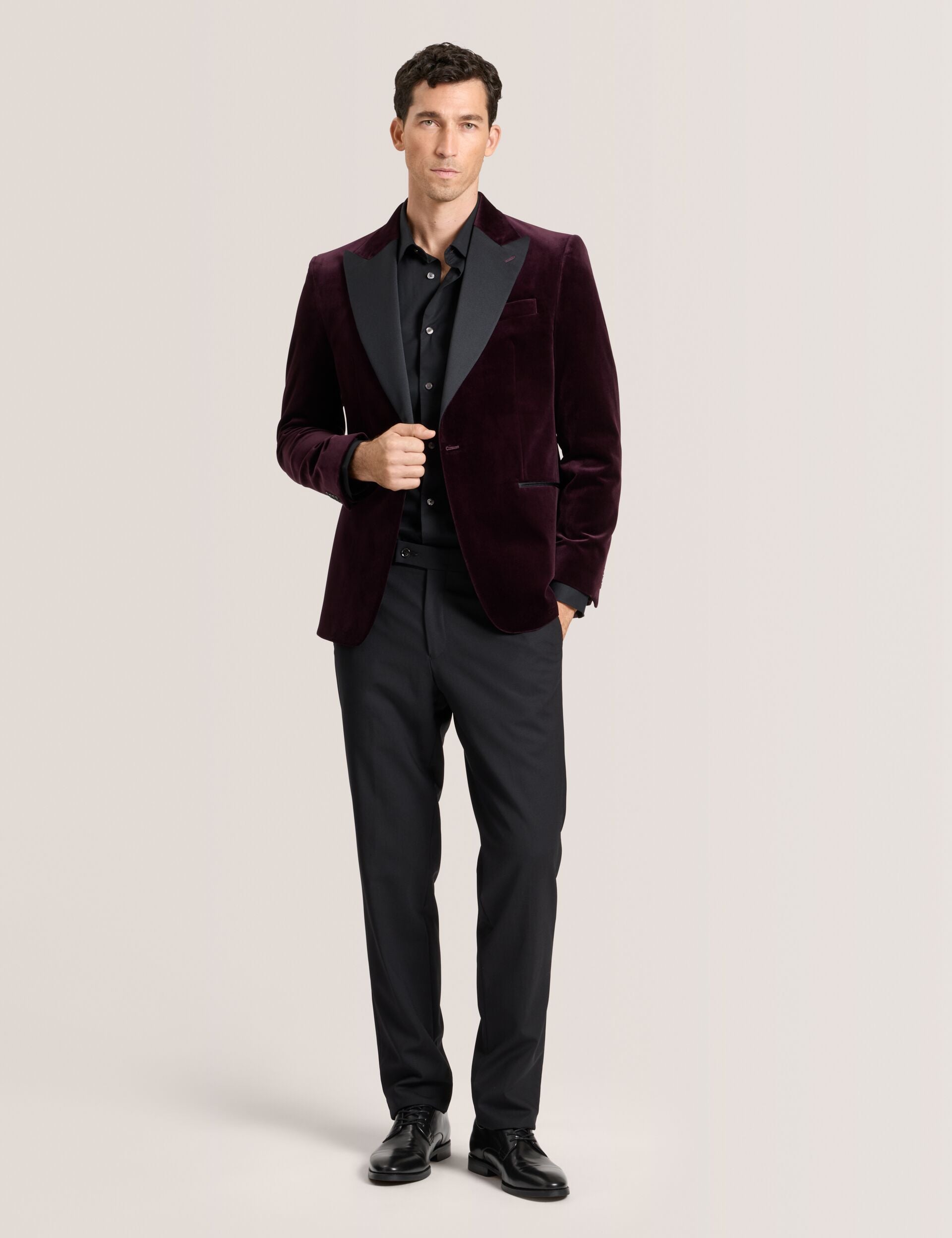 Men WEBSTER Velvet Single Breasted Tuxedo Jacket - Ted Baker