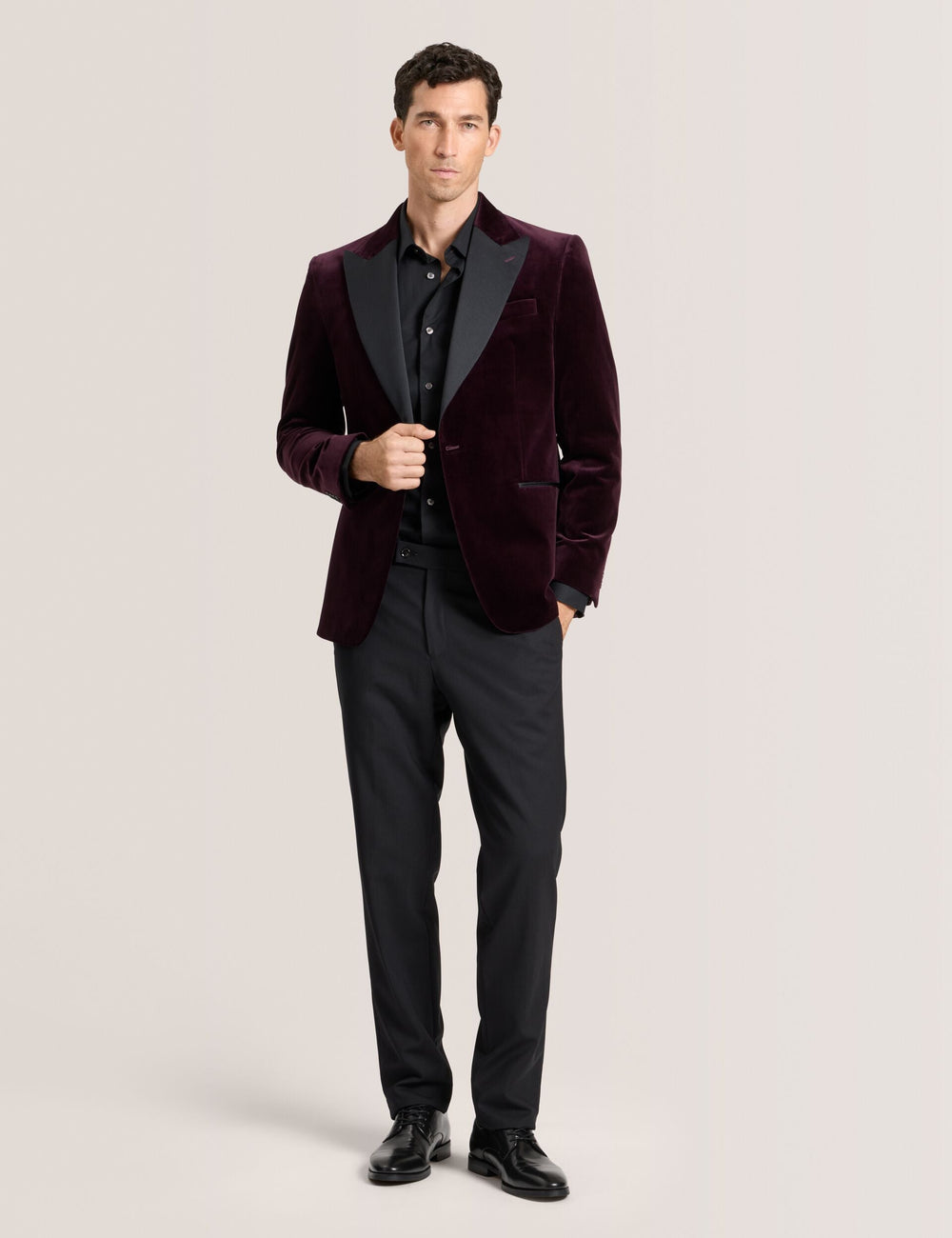 Men WEBSTER Velvet Single Breasted Tuxedo Jacket - Ted Baker