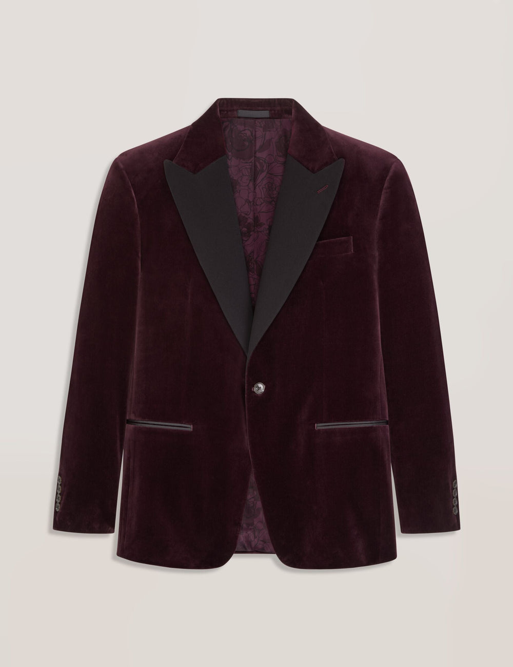 Men WEBSTER Velvet Single Breasted Tuxedo Jacket - Ted Baker