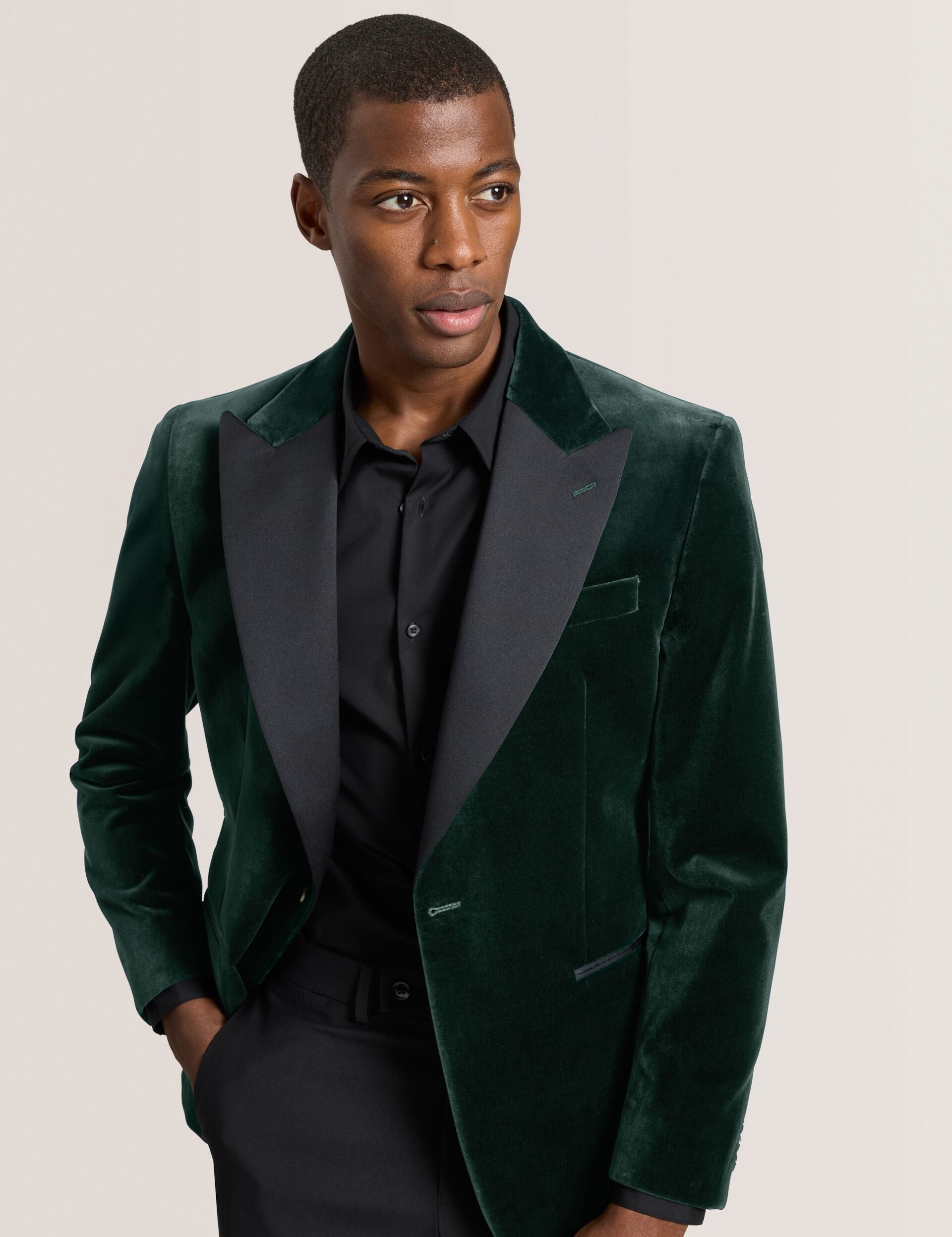 Men WEBSTER Velvet Single Breasted Tuxedo Jacket - Ted Baker