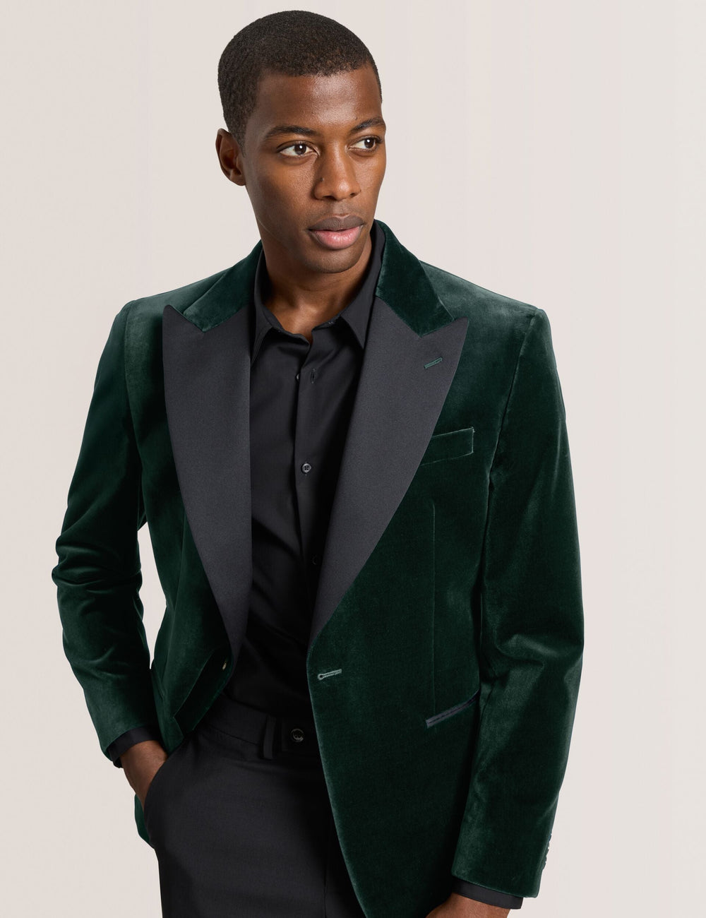 Men WEBSTER Velvet Single Breasted Tuxedo Jacket - Ted Baker