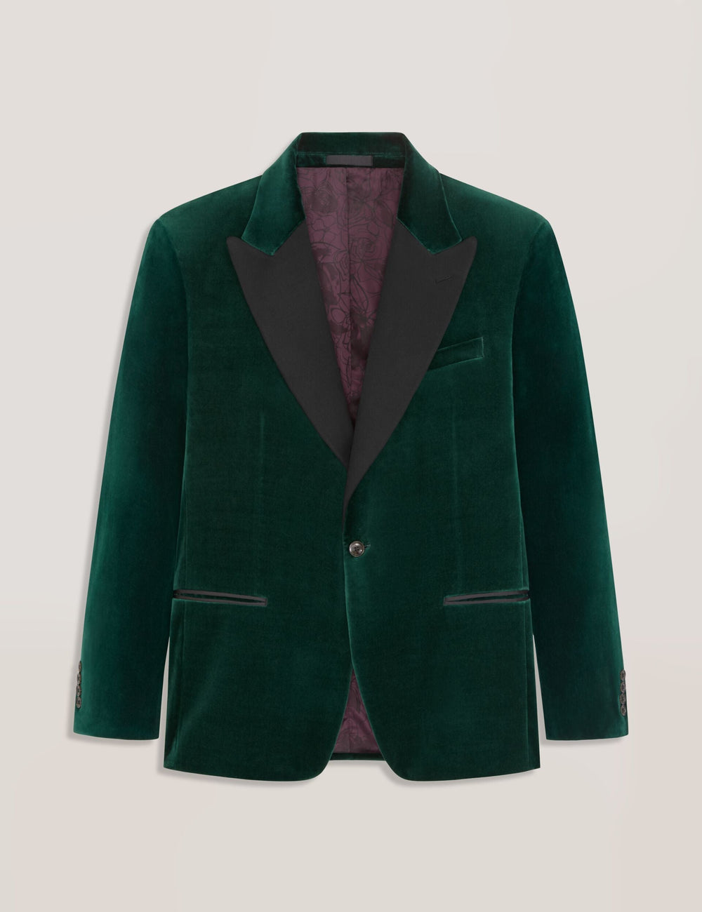 Men WEBSTER Velvet Single Breasted Tuxedo Jacket - Ted Baker