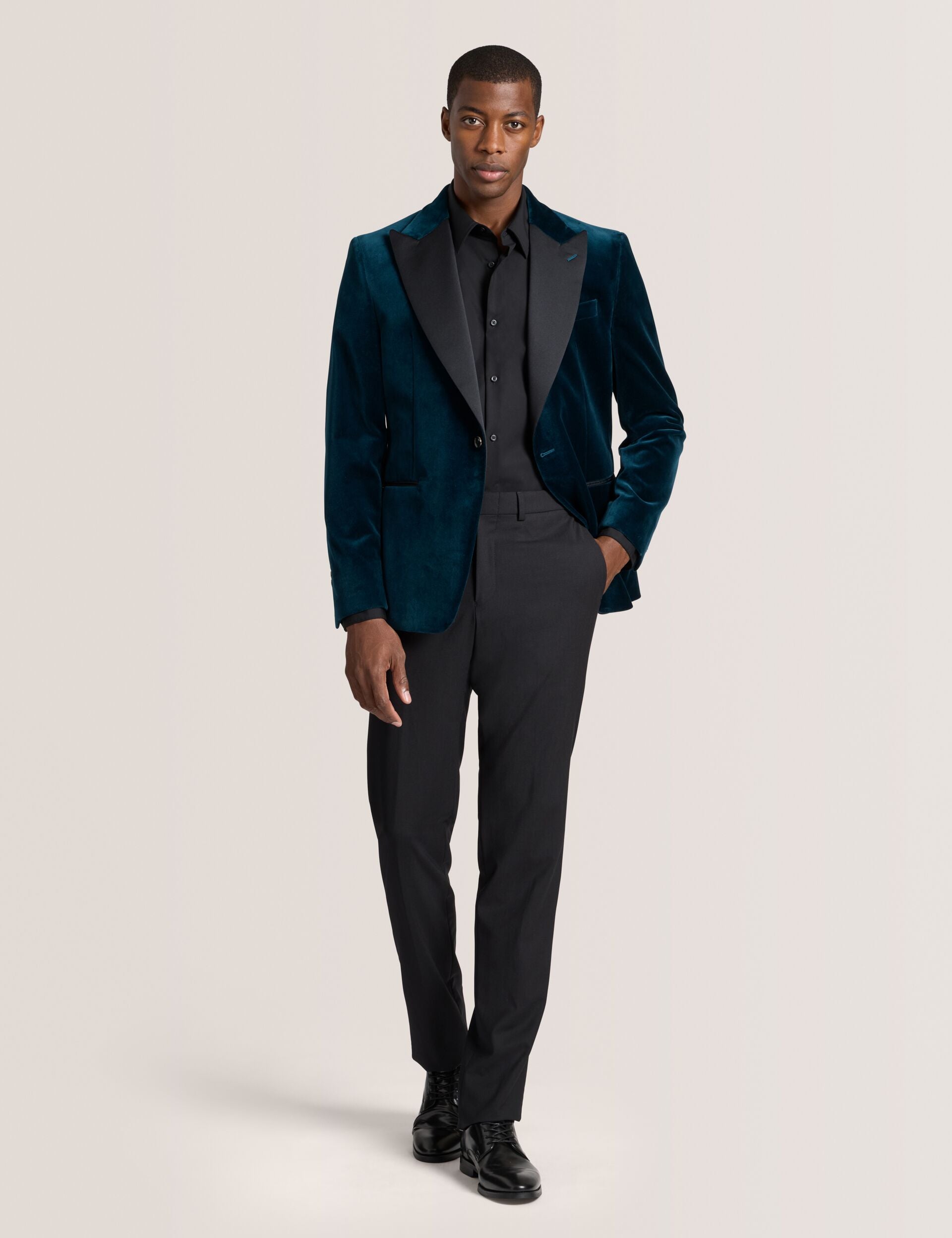 Men WEBSTER Velvet Single Breasted Tuxedo Jacket - Ted Baker