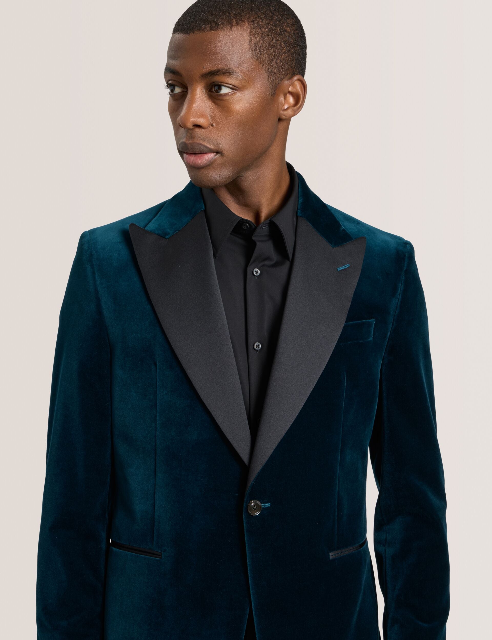 Men WEBSTER Velvet Single Breasted Tuxedo Jacket - Ted Baker