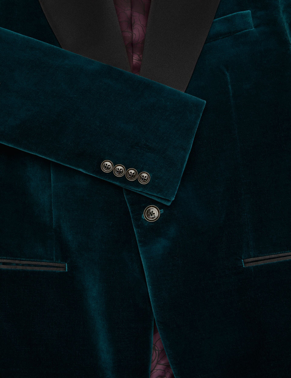 Men WEBSTER Velvet Single Breasted Tuxedo Jacket - Ted Baker
