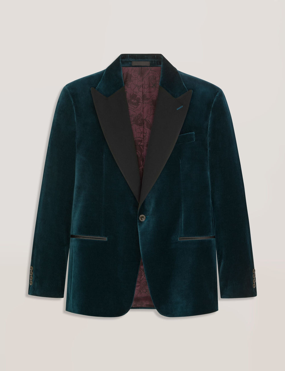 Men WEBSTER Velvet Single Breasted Tuxedo Jacket - Ted Baker