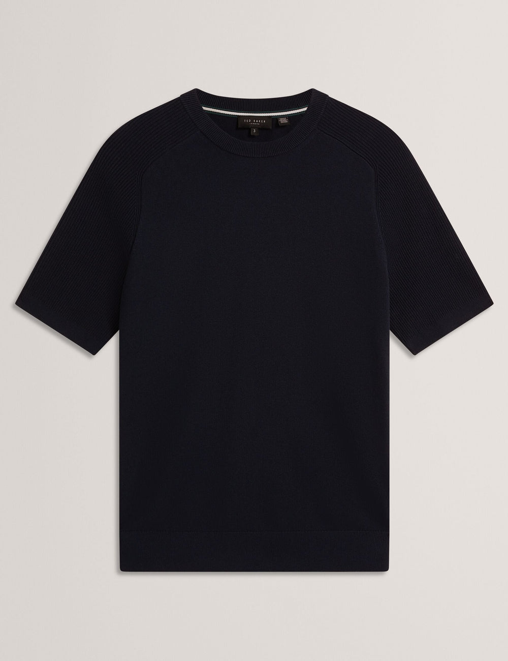 Men TORRENT Wool Blend Ribbed Raglan Polo Shirt - Ted Baker