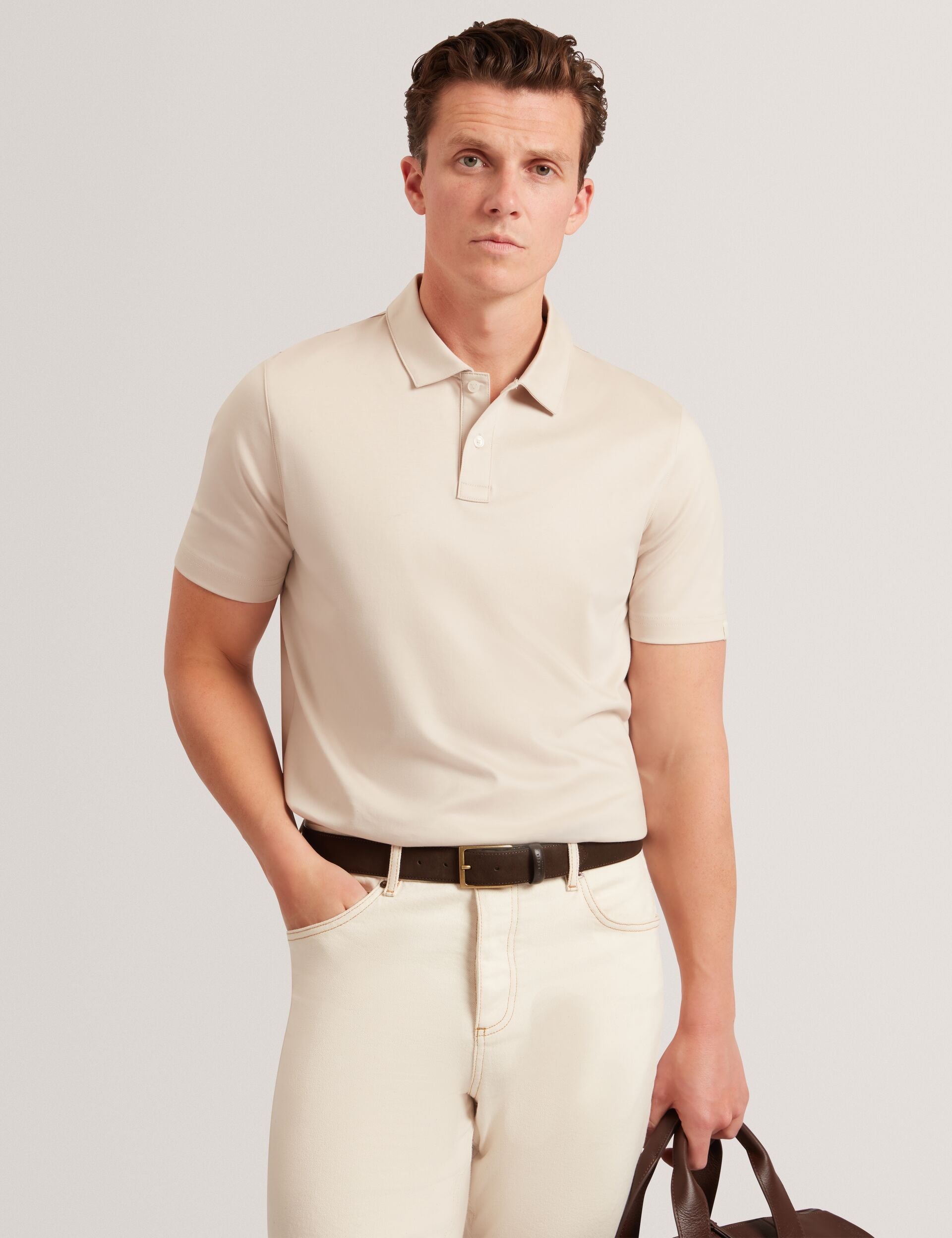 Men CONNALL Soft Touch Cotton Short Sleeve Polo - Ted Baker