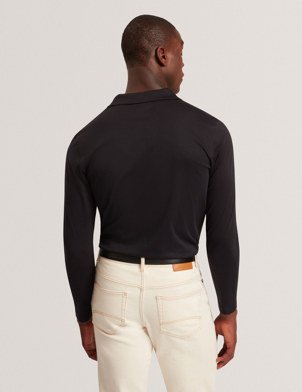 Men IGNAC Soft Touch Jersey Long Sleeve Polo - Ted Baker
