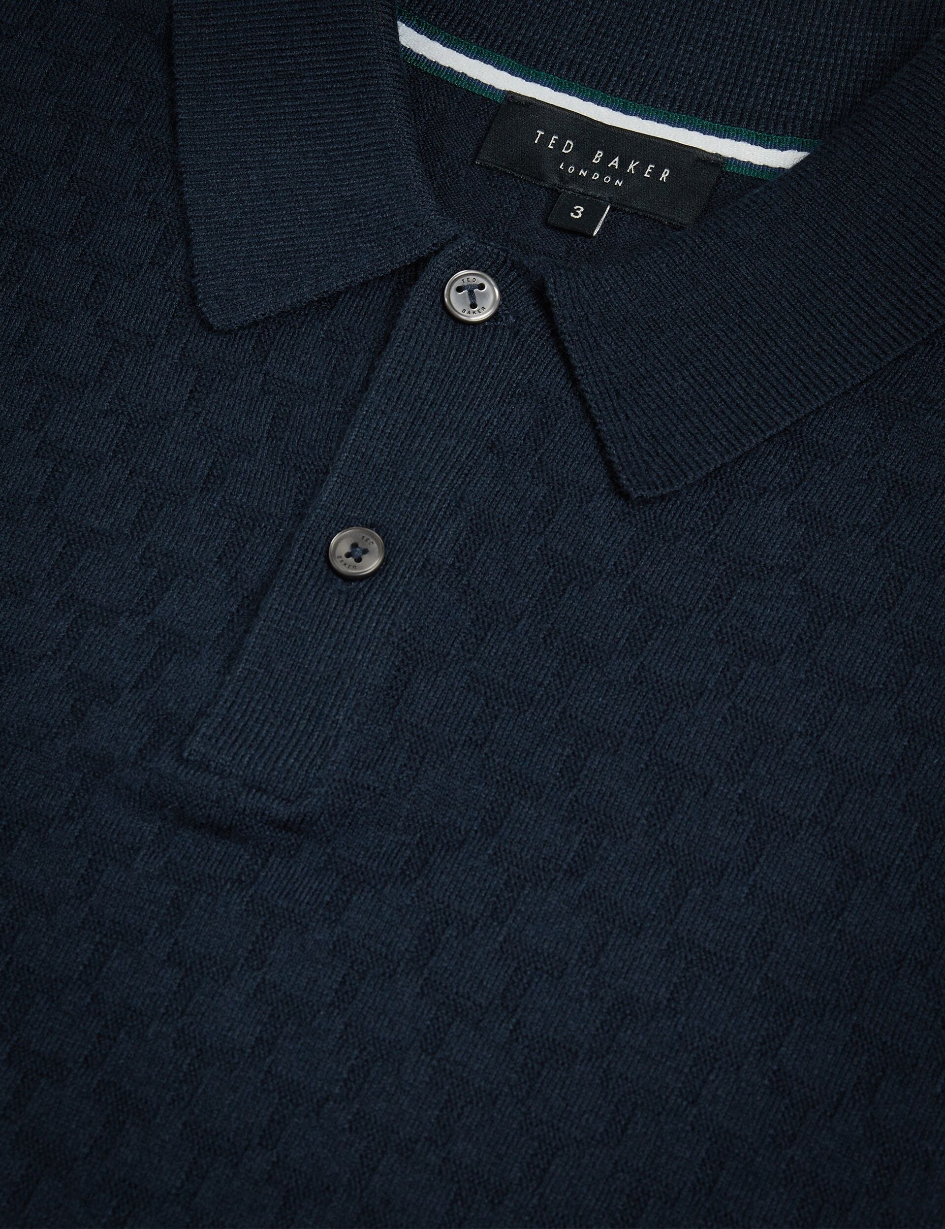 Men MORAR - T Knit Long Sleeve Polo Top - Ted Baker