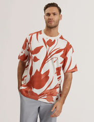 Men YIANNOS - Floral Print Heavyweight Cotton T-Shirt - Ted Baker