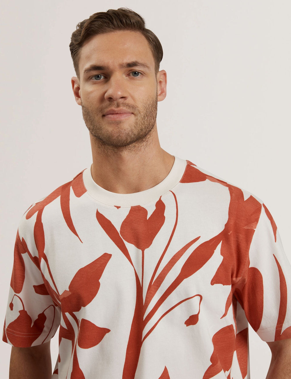 Men YIANNOS - Floral Print Heavyweight Cotton T-Shirt - Ted Baker