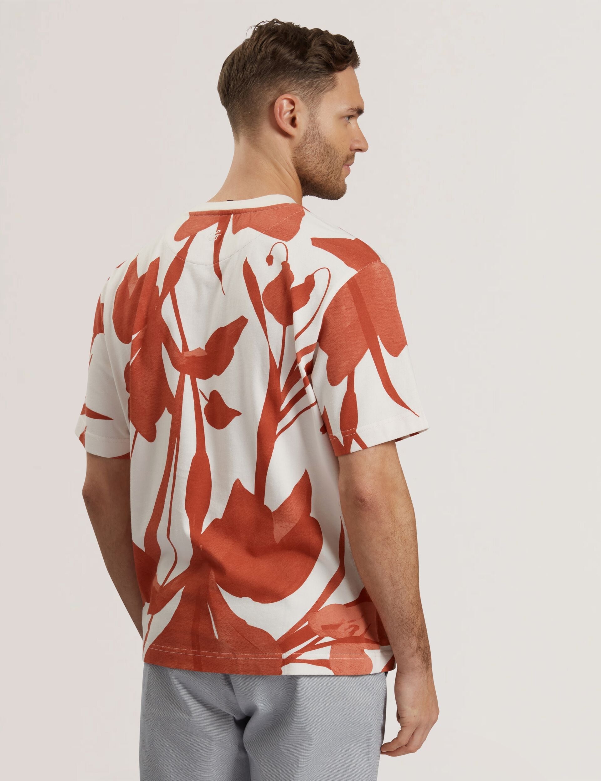 Men YIANNOS - Floral Print Heavyweight Cotton T-Shirt - Ted Baker