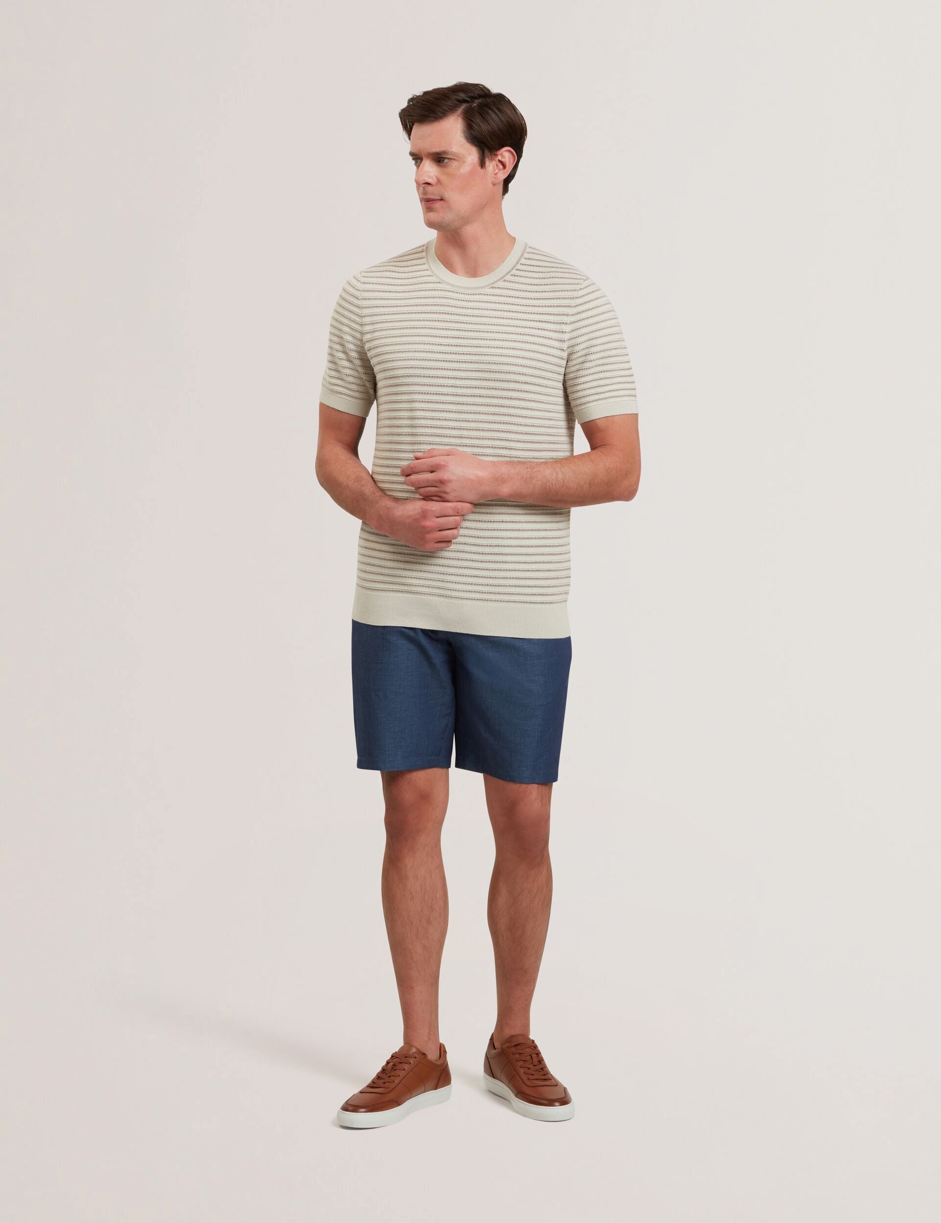 Men LAIN - Short Sleeve Textured T-Shirt - Ted Baker