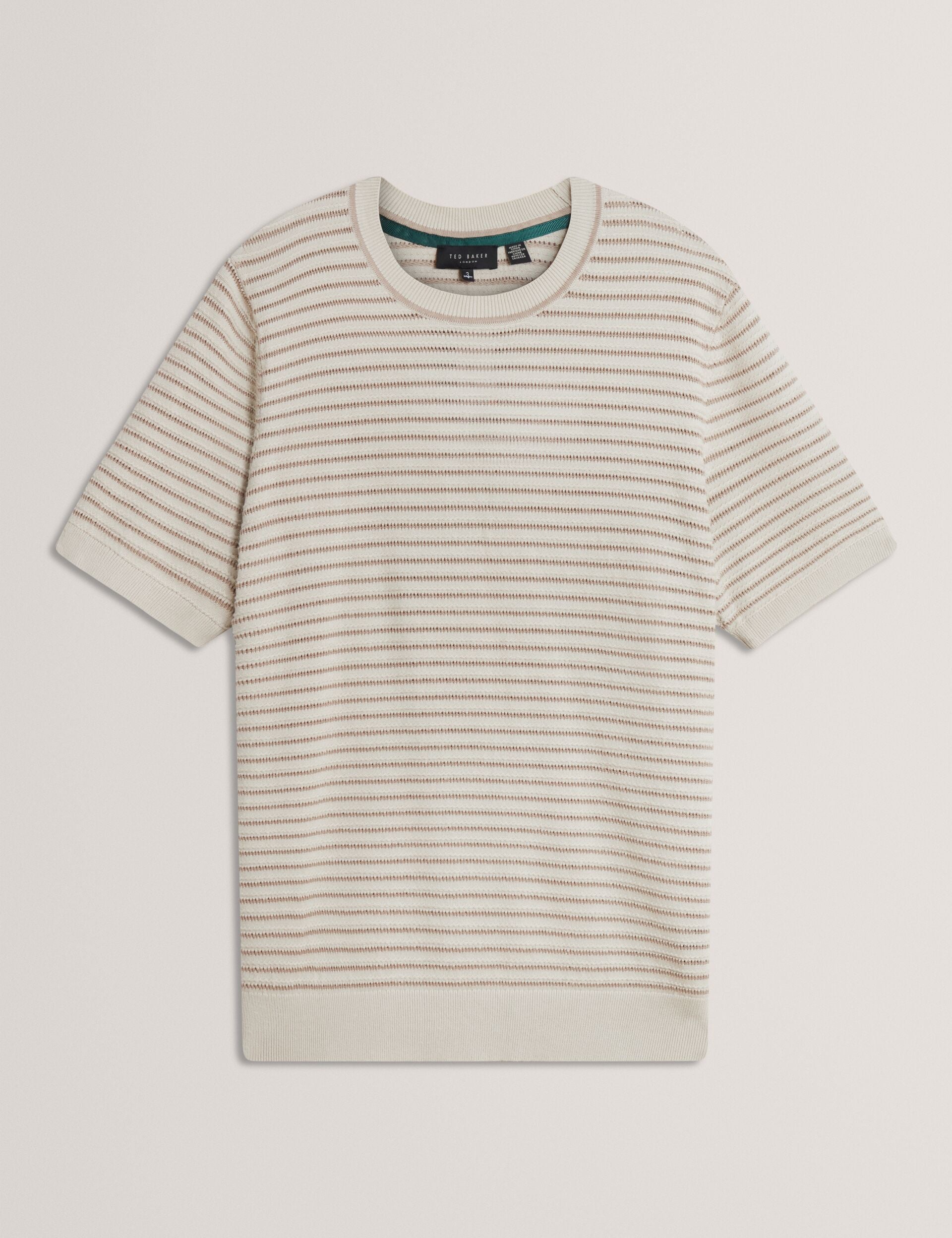 Men LAIN - Short Sleeve Textured T-Shirt - Ted Baker