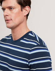 Men GORANO - Short Sleeve Textured Striped T-Shirt - Ted Baker