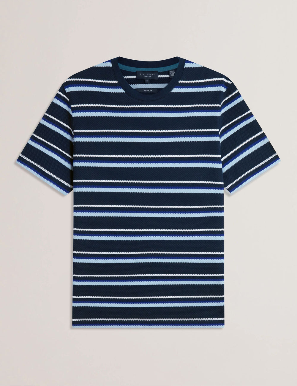Men GORANO - Short Sleeve Textured Striped T-Shirt - Ted Baker