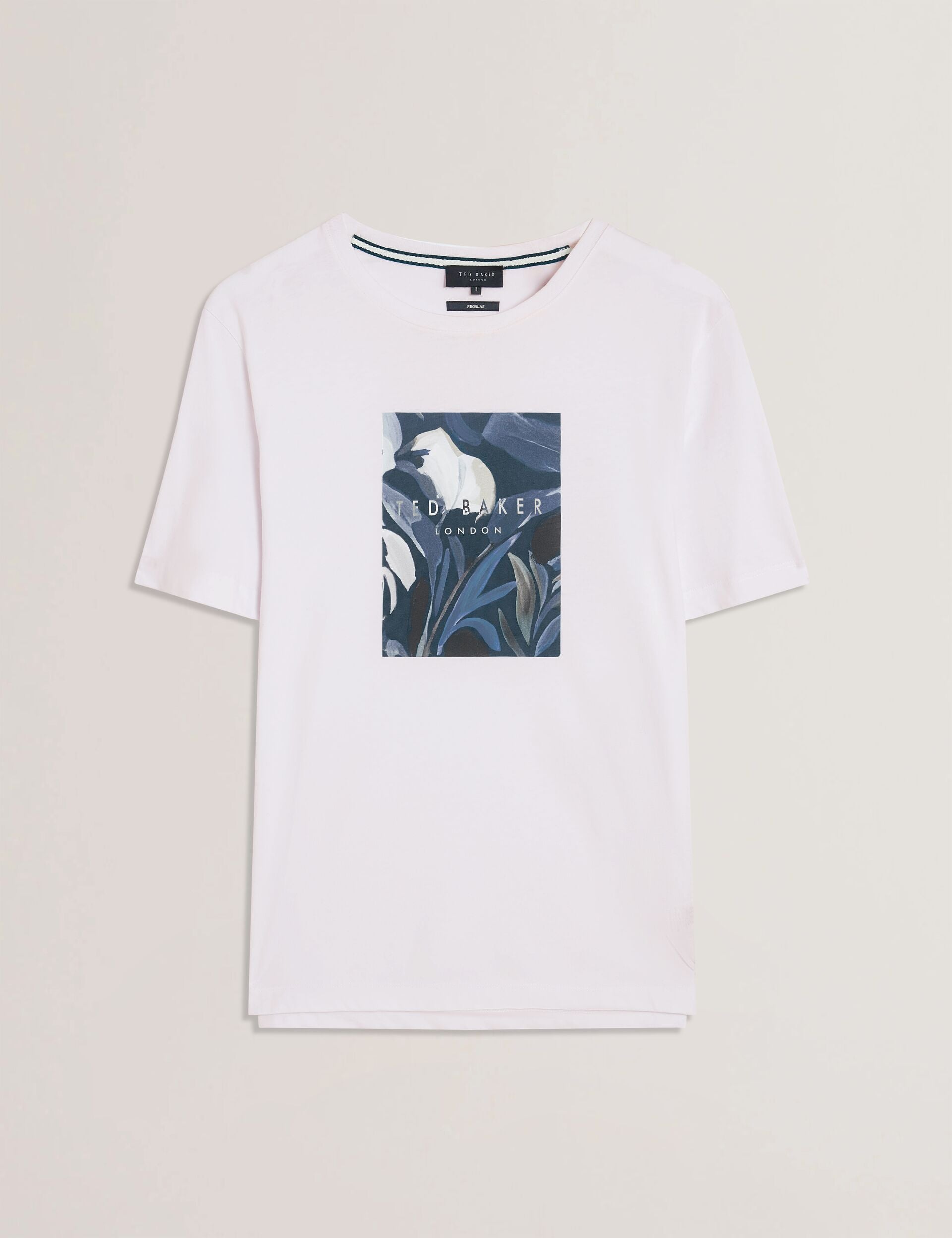 Men JUSTINOO - White Branded Box Print Graphic Cotton T-Shirt - Ted Baker