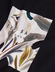 Men JUSTINOO - Black Branded Box Print Graphic Cotton T-Shirt - Ted Baker