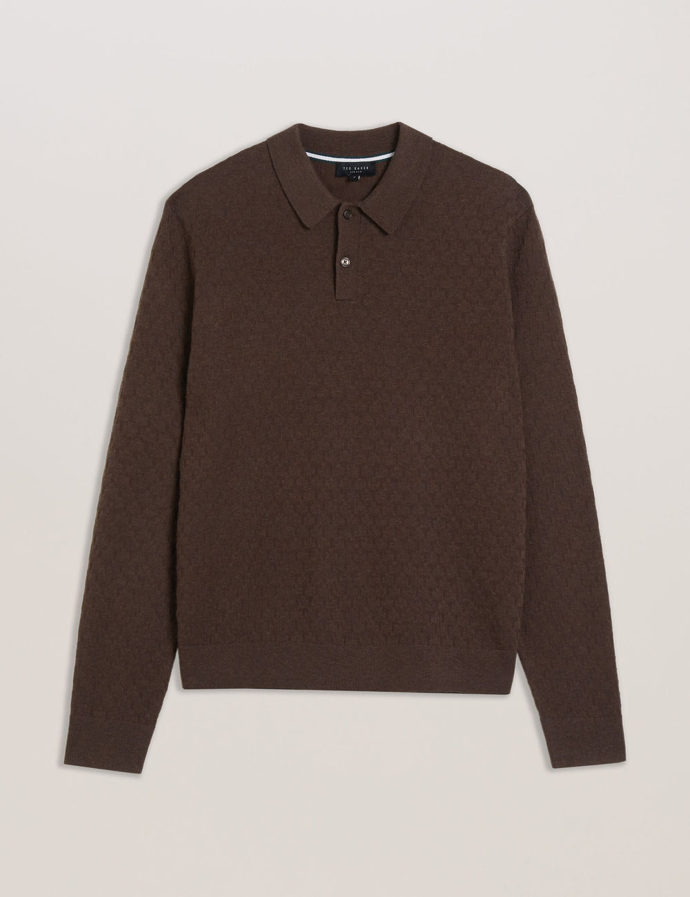 Men MORAR - Long Sleeve T Stitch Knitted Polo - Ted Baker