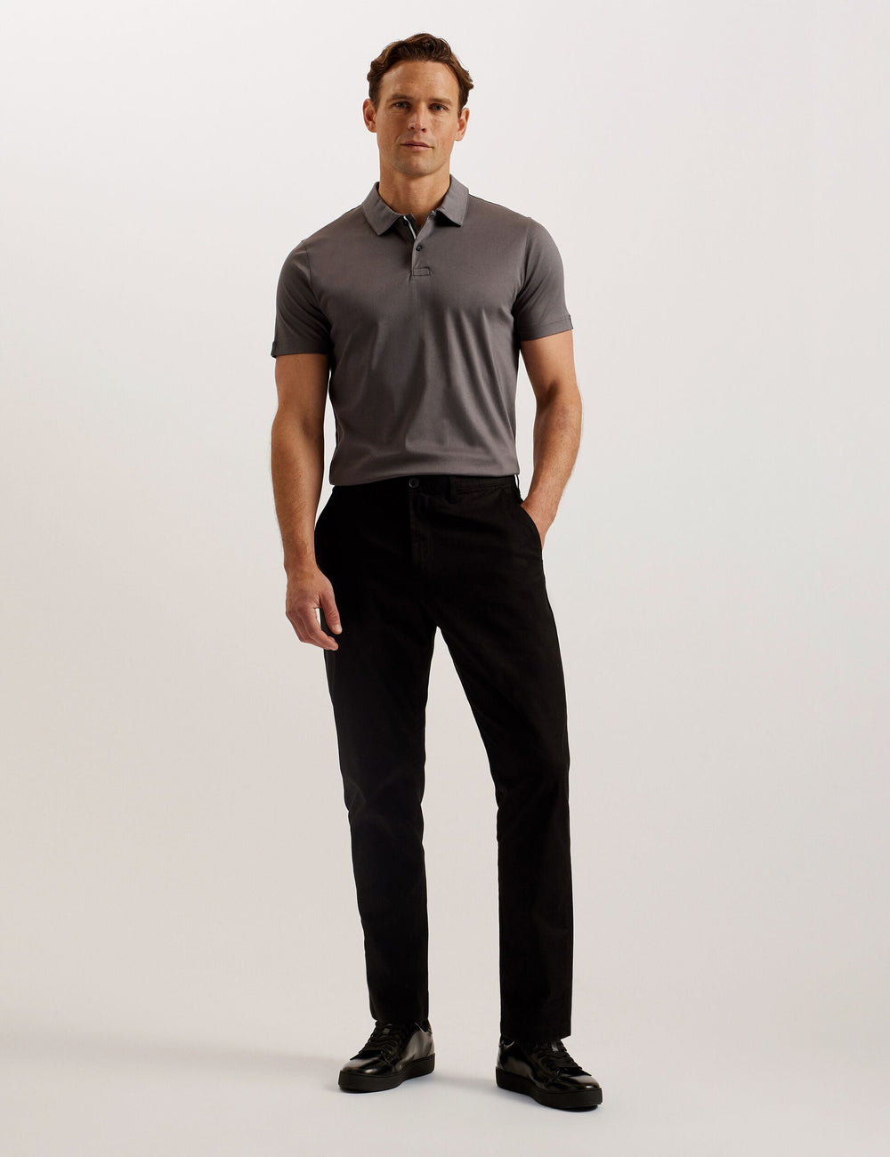 Men ZEITER - Slim Fit Pure Cotton Polo Shirt - Ted Baker
