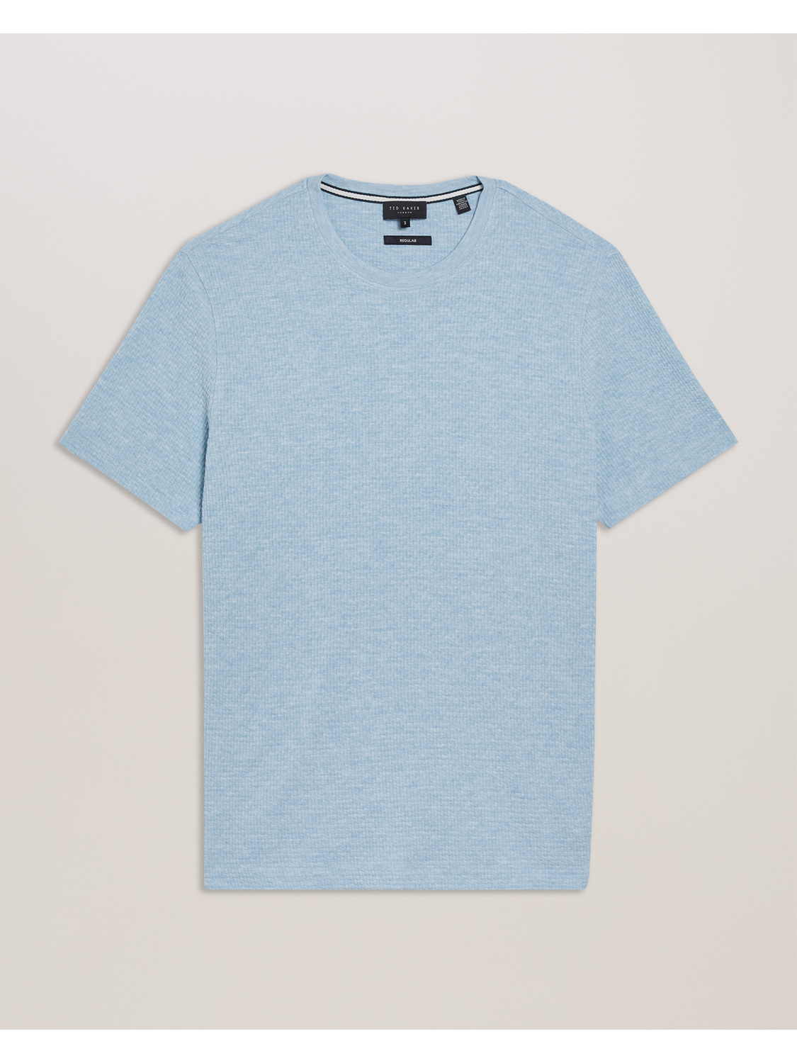 Men CURLYS - Textured Knit Cotton Short Sleeve T-Shirt - Ted Baker