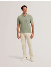Men REDMAN - Textured Pure Cotton Knitted Polo Shirt - Ted Baker