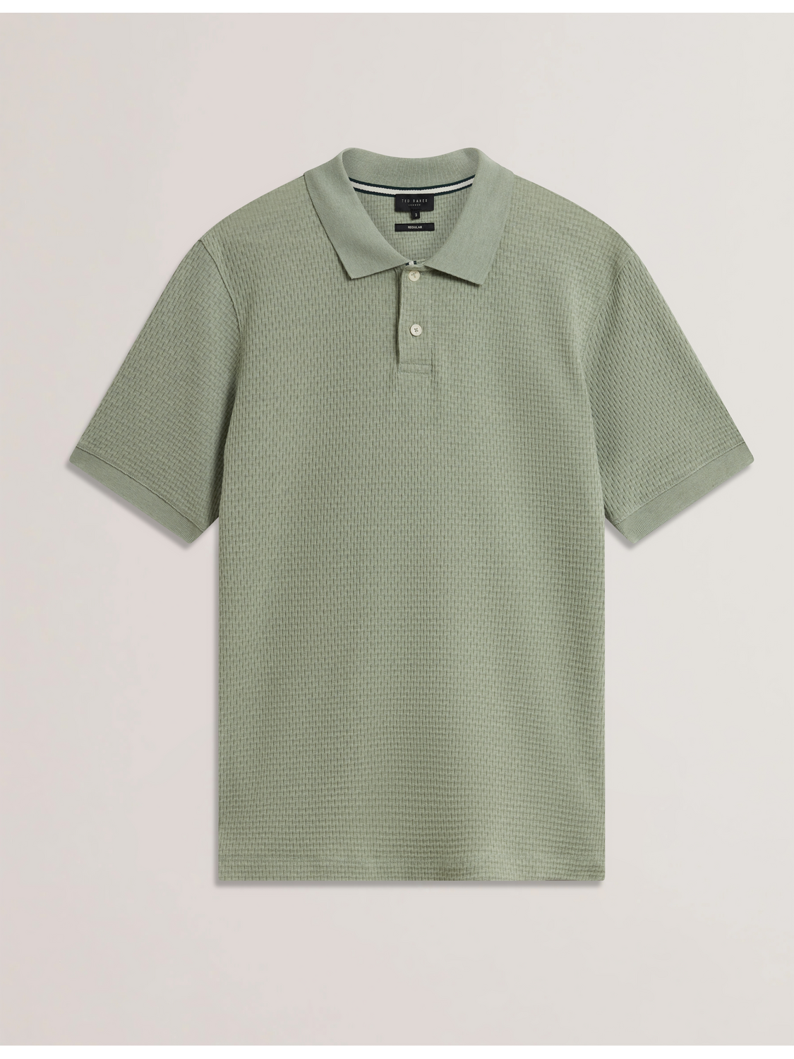 Men REDMAN - Textured Pure Cotton Knitted Polo Shirt - Ted Baker