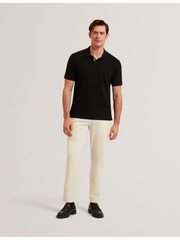 Men REDMAN - Textured Pure Cotton Knitted Polo Shirt - Ted Baker