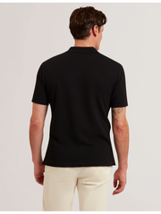 Men REDMAN - Textured Pure Cotton Knitted Polo Shirt - Ted Baker