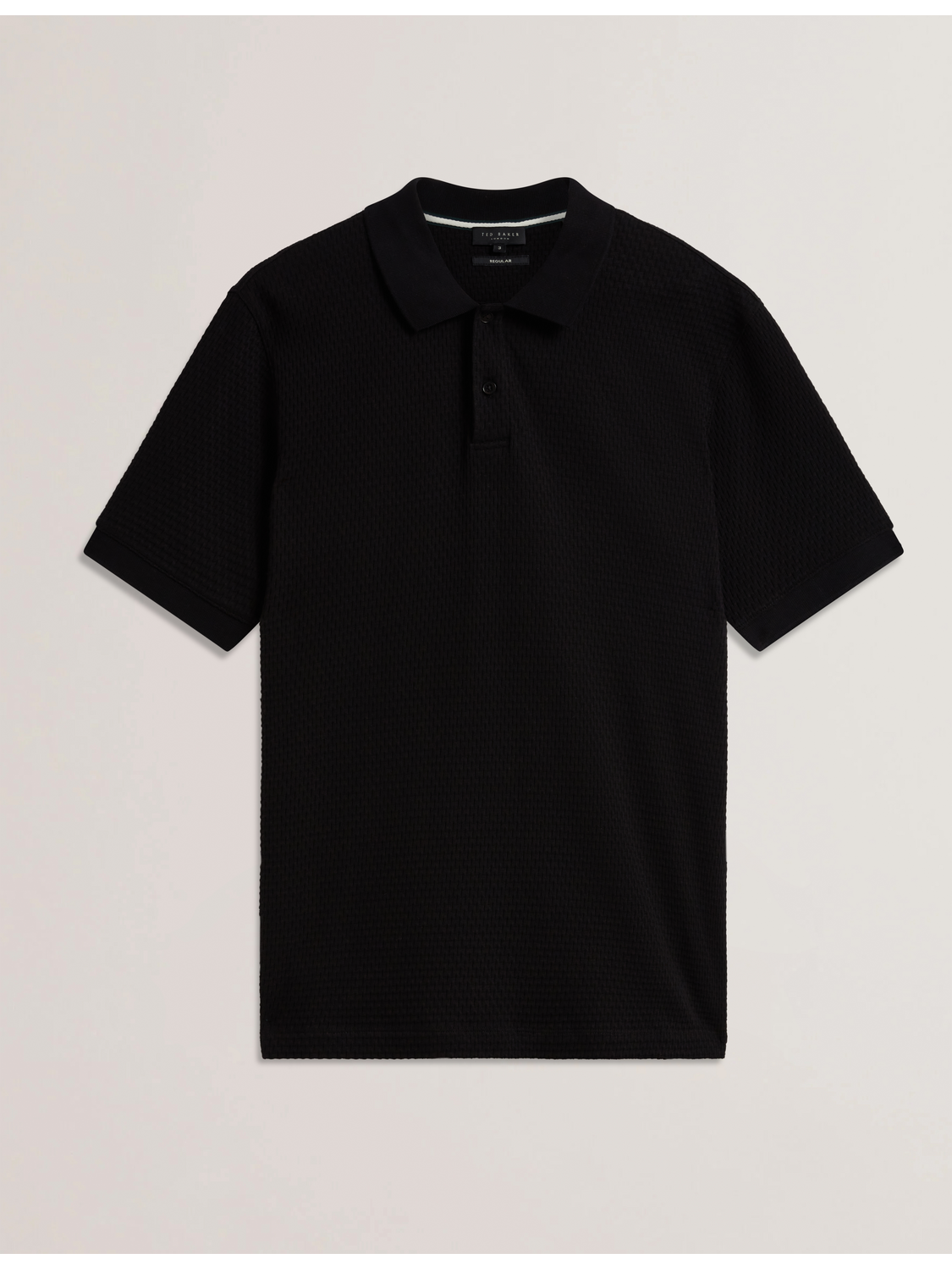 Men REDMAN - Textured Pure Cotton Knitted Polo Shirt - Ted Baker