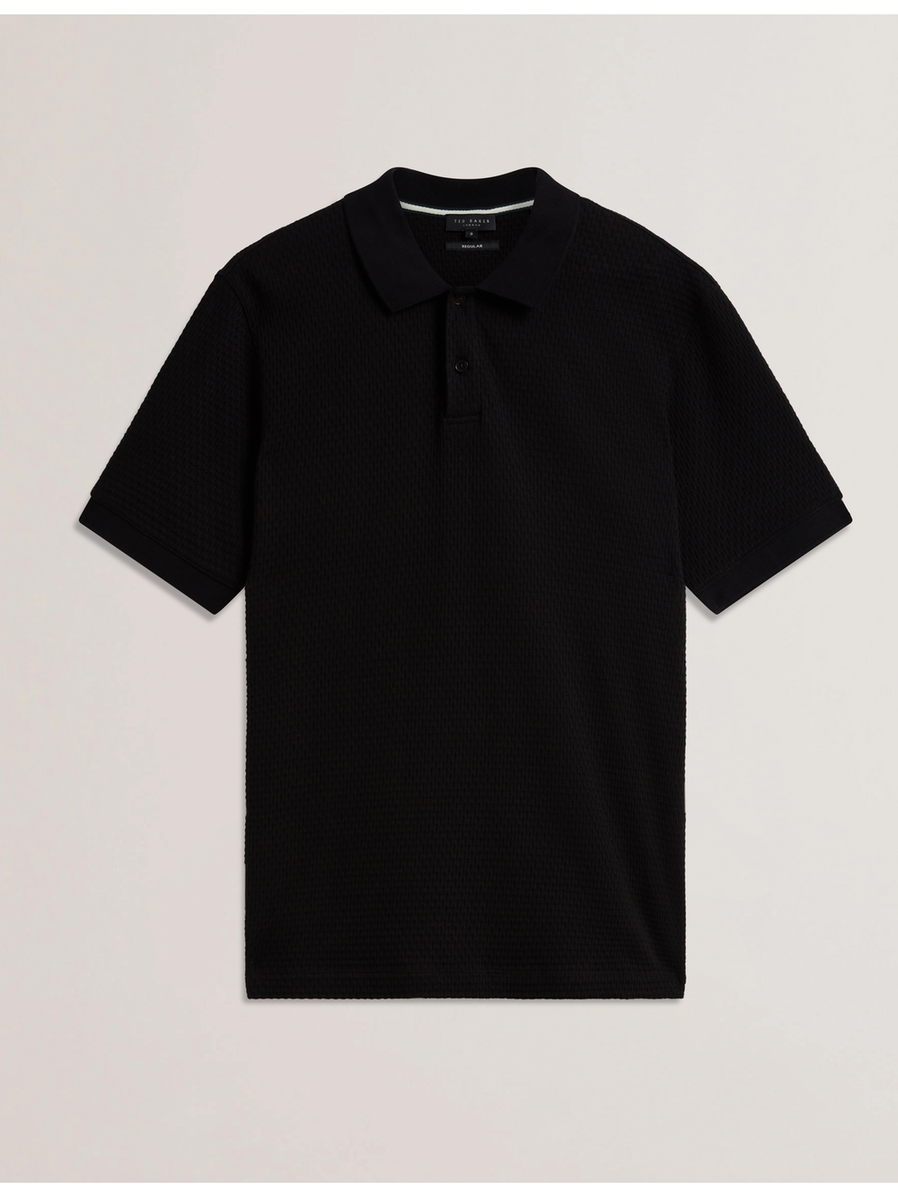 Men REDMAN - Textured Pure Cotton Knitted Polo Shirt - Ted Baker